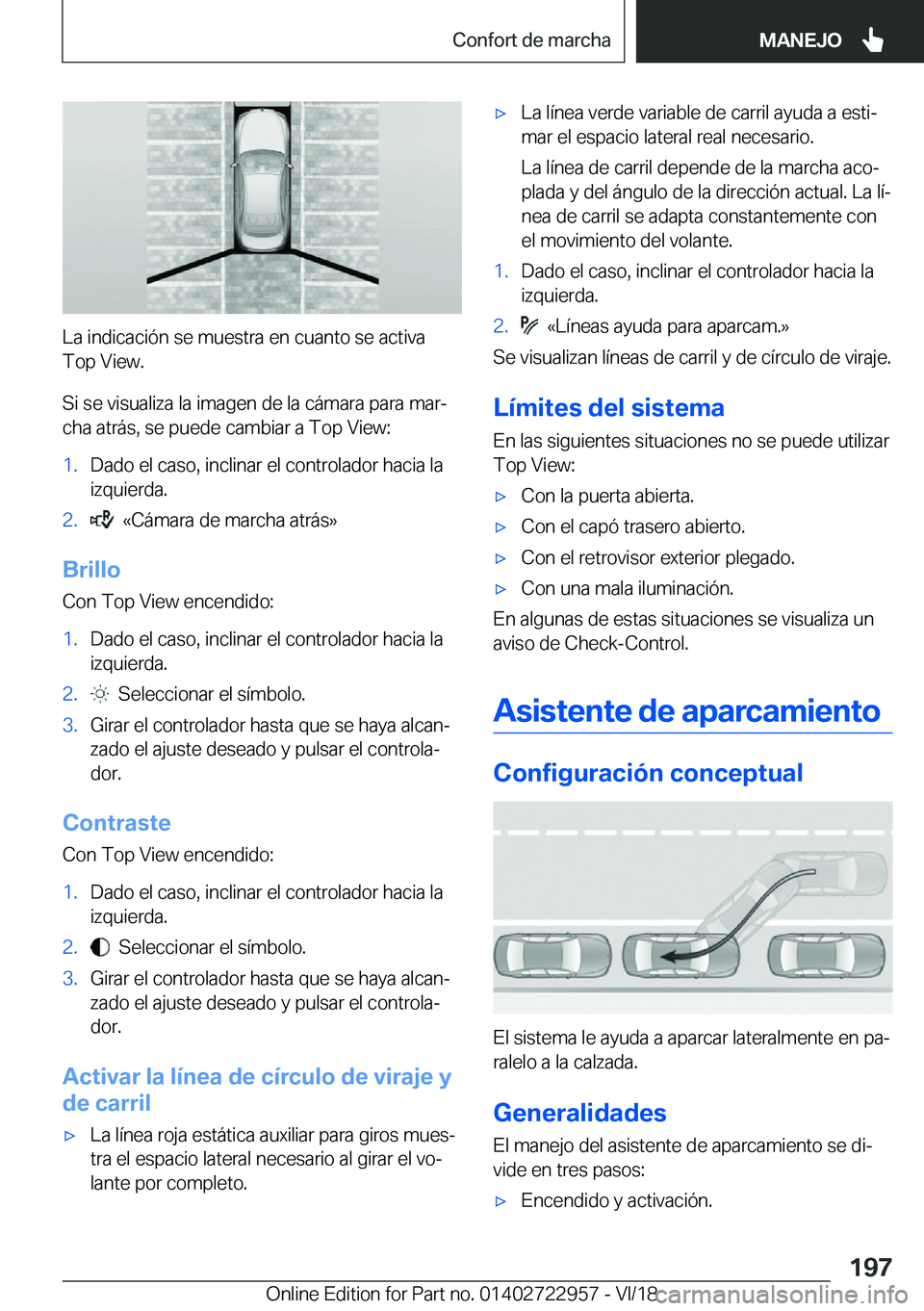 BMW M4 2019  Manuales de Empleo (in Spanish) �L�a��i�n�d�i�c�a�c�i�