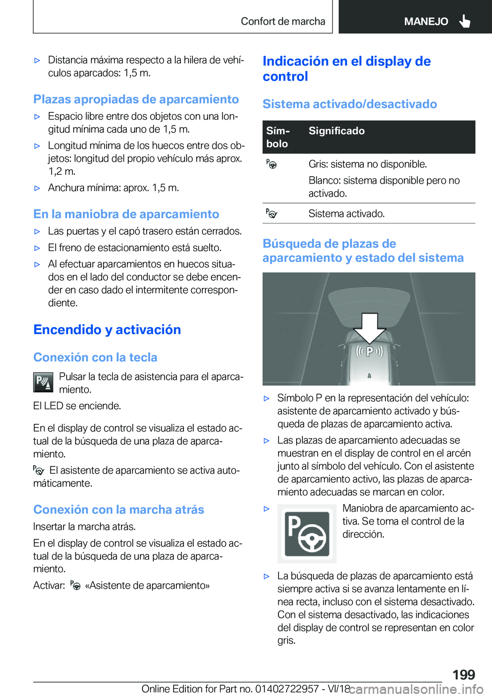 BMW M4 2019  Manuales de Empleo (in Spanish) x�D�i�s�t�a�n�c�i�a��m�