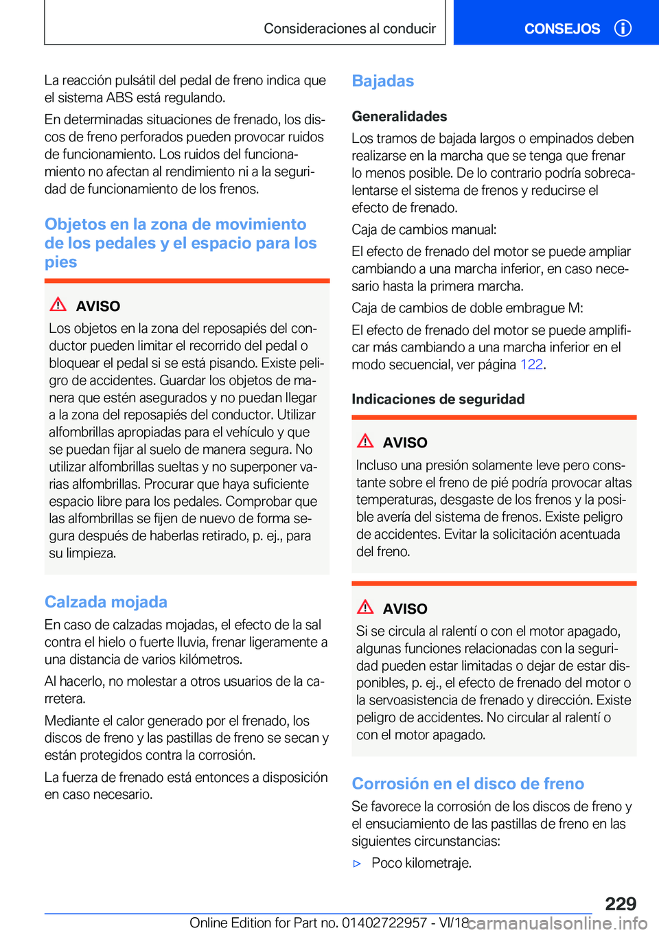 BMW M4 2019  Manuales de Empleo (in Spanish) �L�a��r�e�a�c�c�i�