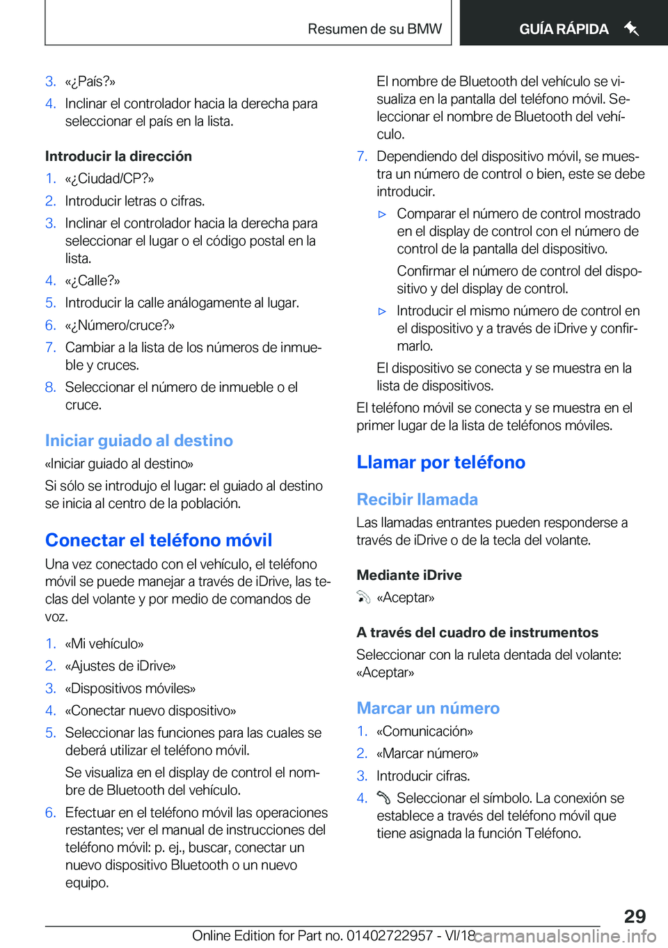BMW M4 2019  Manuales de Empleo (in Spanish) �3�.�«��P�a�