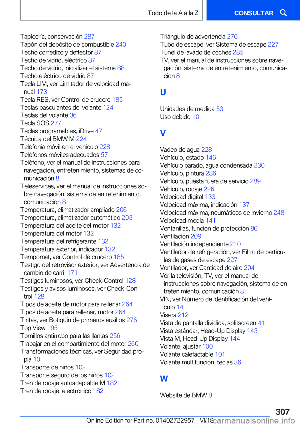 BMW M4 2019  Manuales de Empleo (in Spanish) �T�a�p�i�c�e�r�