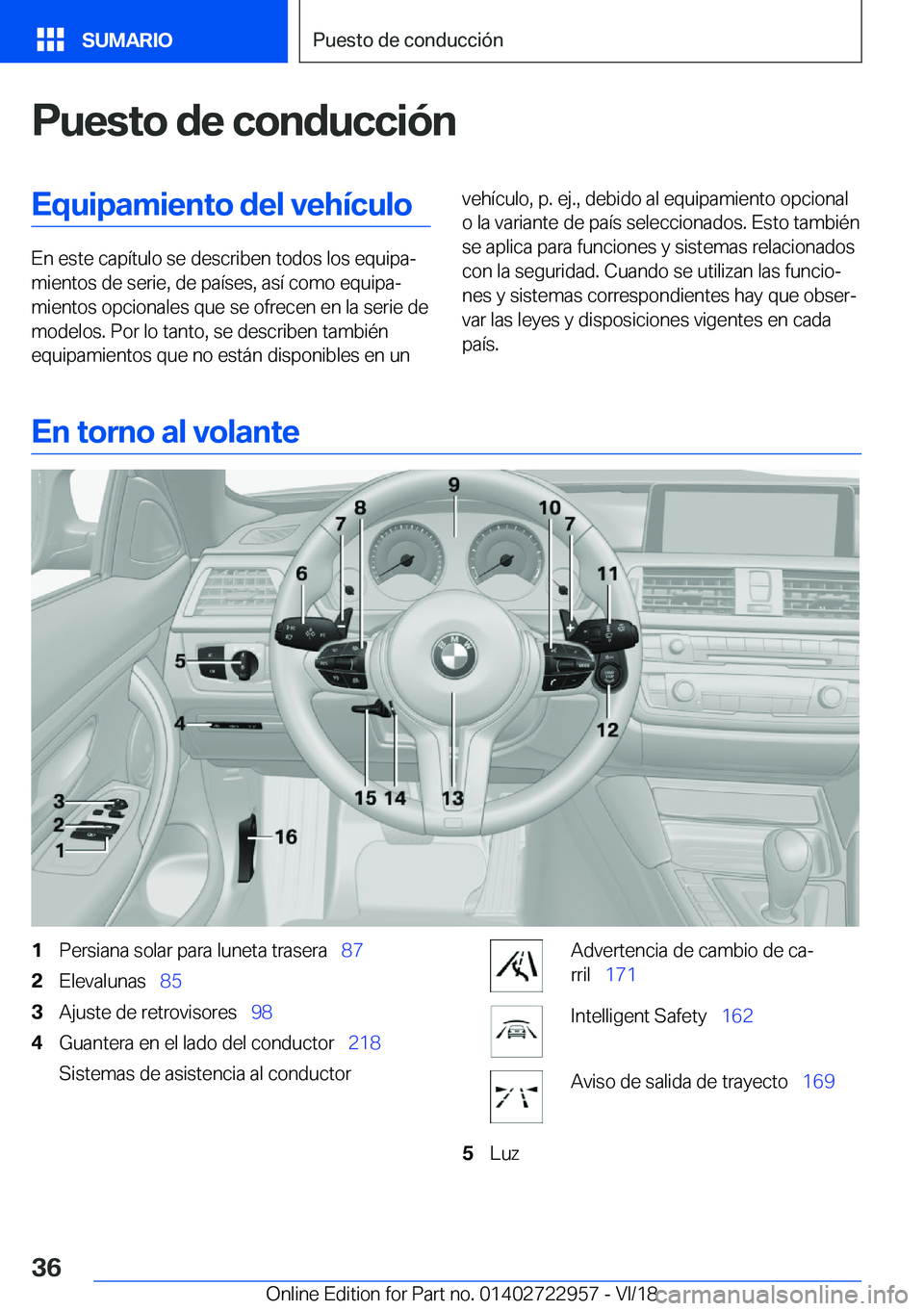 BMW M4 2019  Manuales de Empleo (in Spanish) �P�u�e�s�t�o��d�e��c�o�n�d�u�c�c�i�