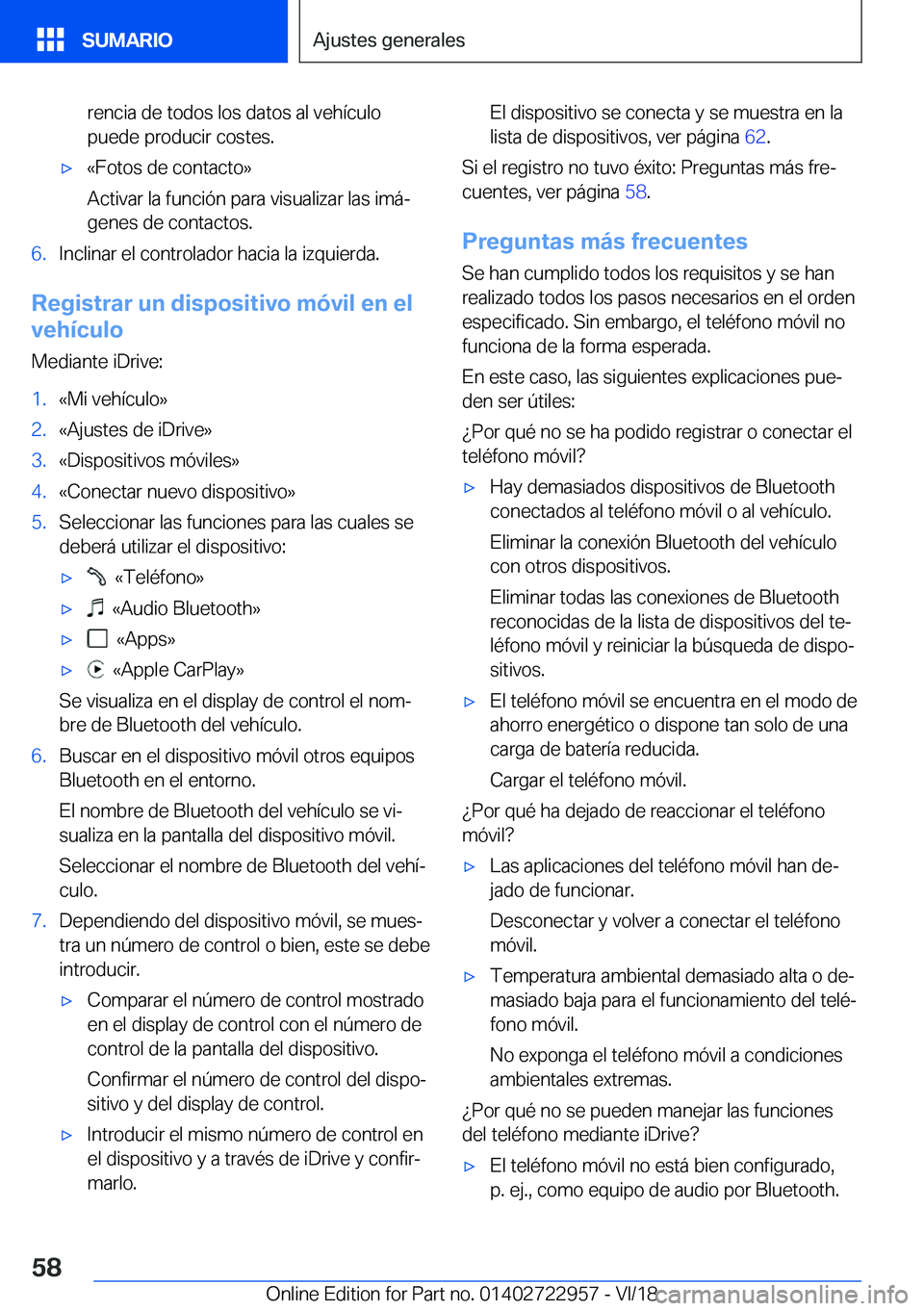 BMW M4 2019  Manuales de Empleo (in Spanish) �r�e�n�c�i�a��d�e��t�o�d�o�s��l�o�s��d�a�t�o�s��a�l��v�e�h�