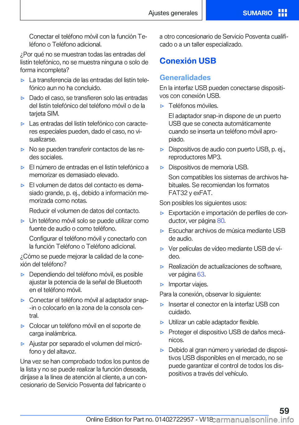 BMW M4 2019  Manuales de Empleo (in Spanish) �C�o�n�e�c�t�a�r��e�l��t�e�l�