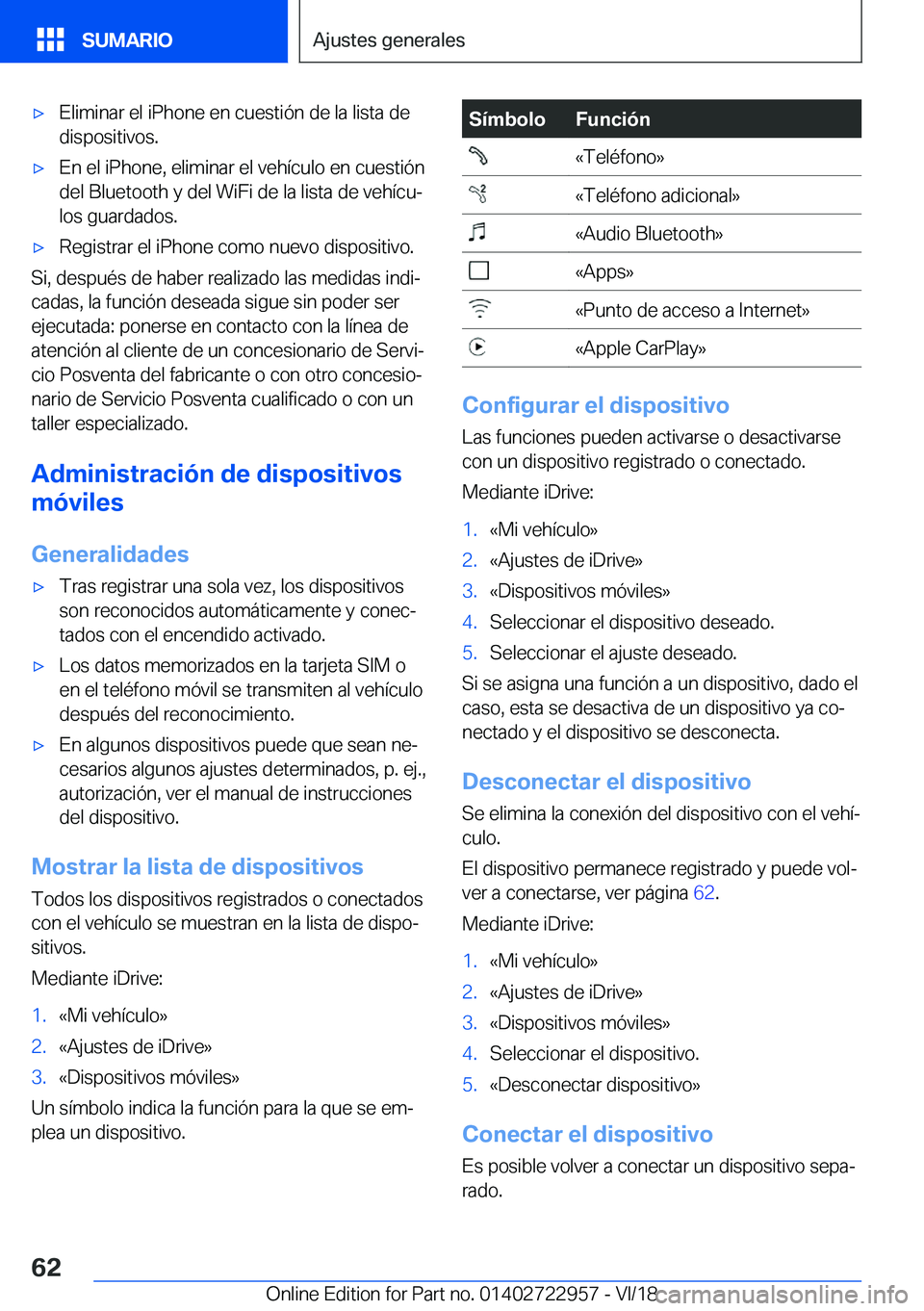 BMW M4 2019  Manuales de Empleo (in Spanish) x�E�l�i�m�i�n�a�r��e�l��i�P�h�o�n�e��e�n��c�u�e�s�t�i�