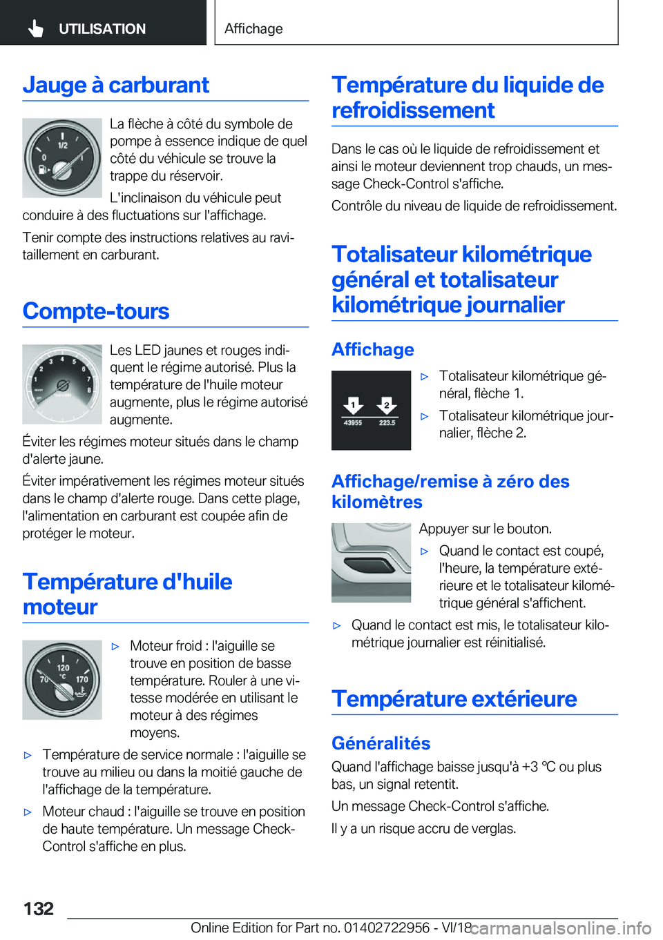 BMW M4 2019  Notices Demploi (in French) �J�a�u�g�e��