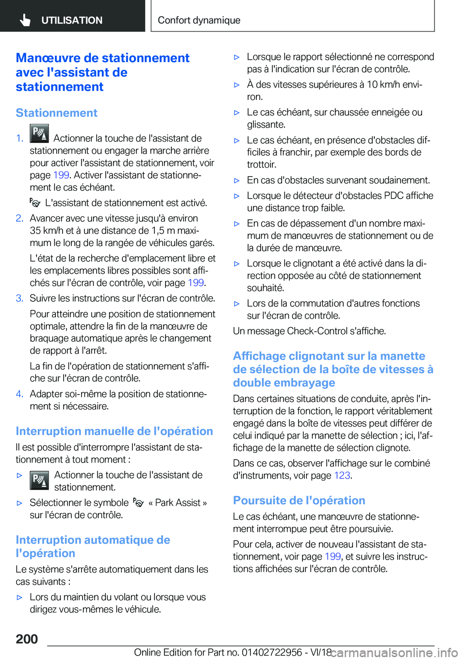 BMW M4 2019  Notices Demploi (in French) �M�a�n�