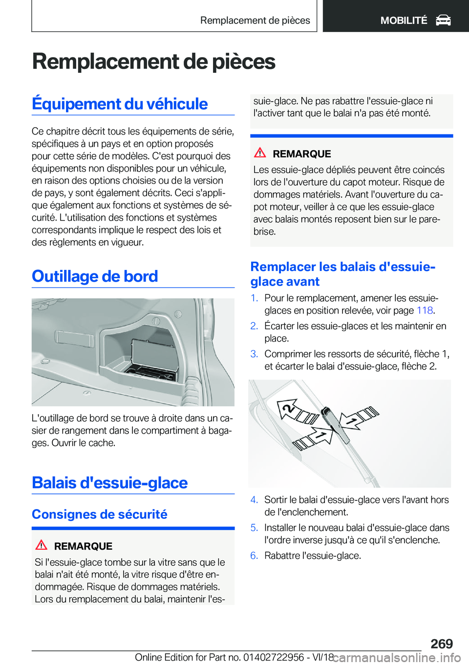BMW M4 2019  Notices Demploi (in French) �R�e�m�p�l�a�c�e�m�e�n�t��d�e��p�i�è�c�e�s�É�q�u�i�p�e�m�e�n�t��d�u��v�é�h�i�c�u�l�e
�C�e��c�h�a�p�i�t�r�e��d�é�c�r�i�t��t�o�u�s��l�e�s��é�q�u�i�p�e�m�e�n�t�s��d�e��s�é�r�i�e�,�s�p�é