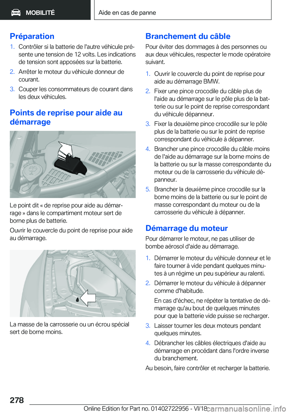 BMW M4 2019  Notices Demploi (in French) �P�r�é�p�a�r�a�t�i�o�n�1�.�C�o�n�t�r�