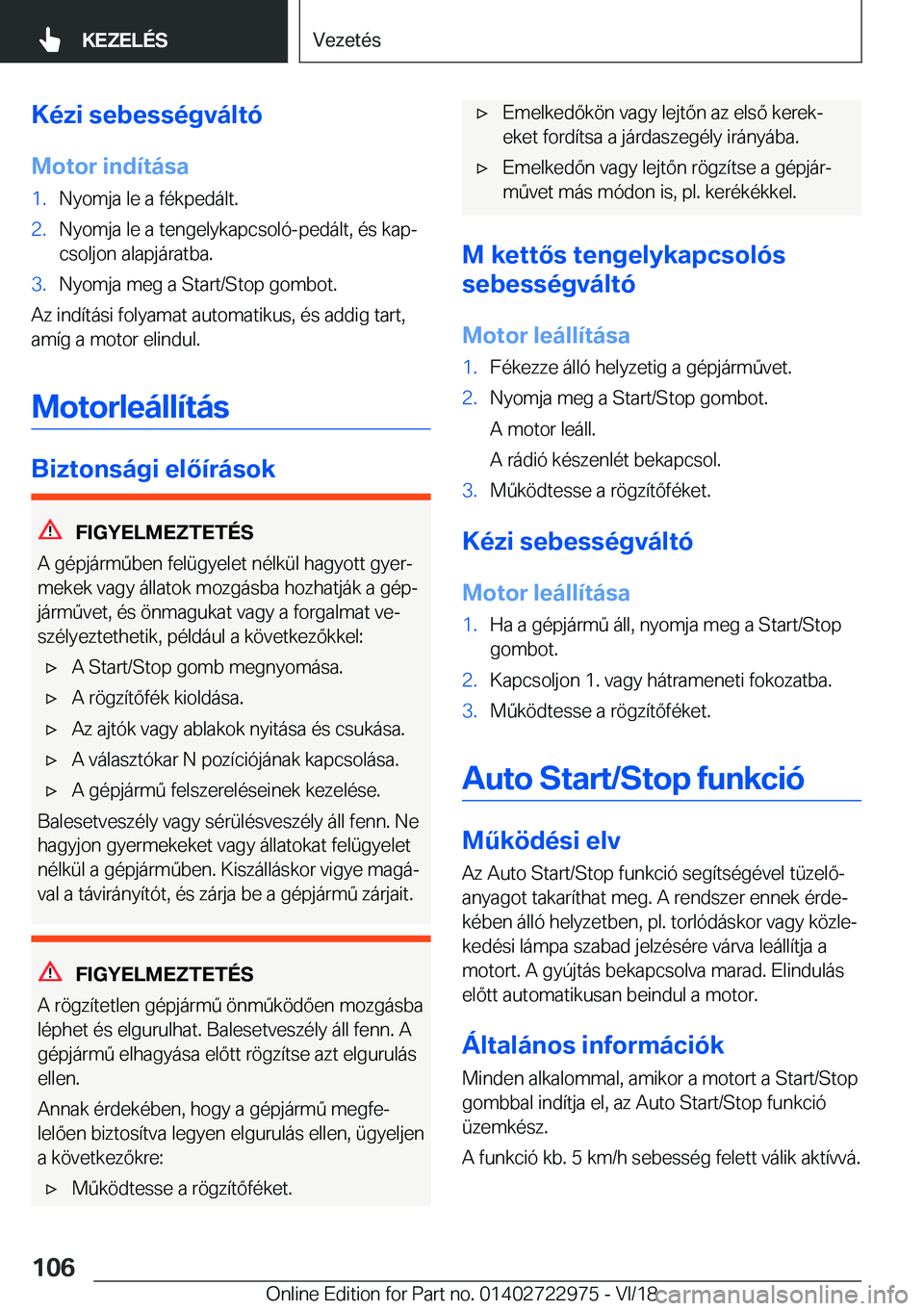 BMW M4 2019  Kezelési útmutató (in Hungarian) �K�