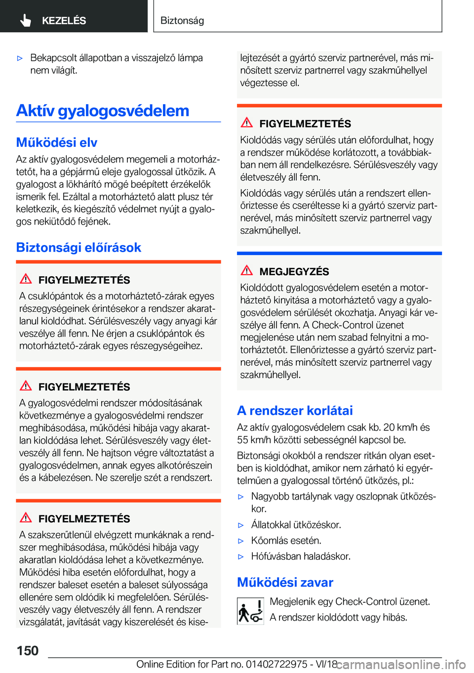 BMW M4 2019  Kezelési útmutató (in Hungarian) 'x�B�e�k�a�p�c�s�o�l�t��