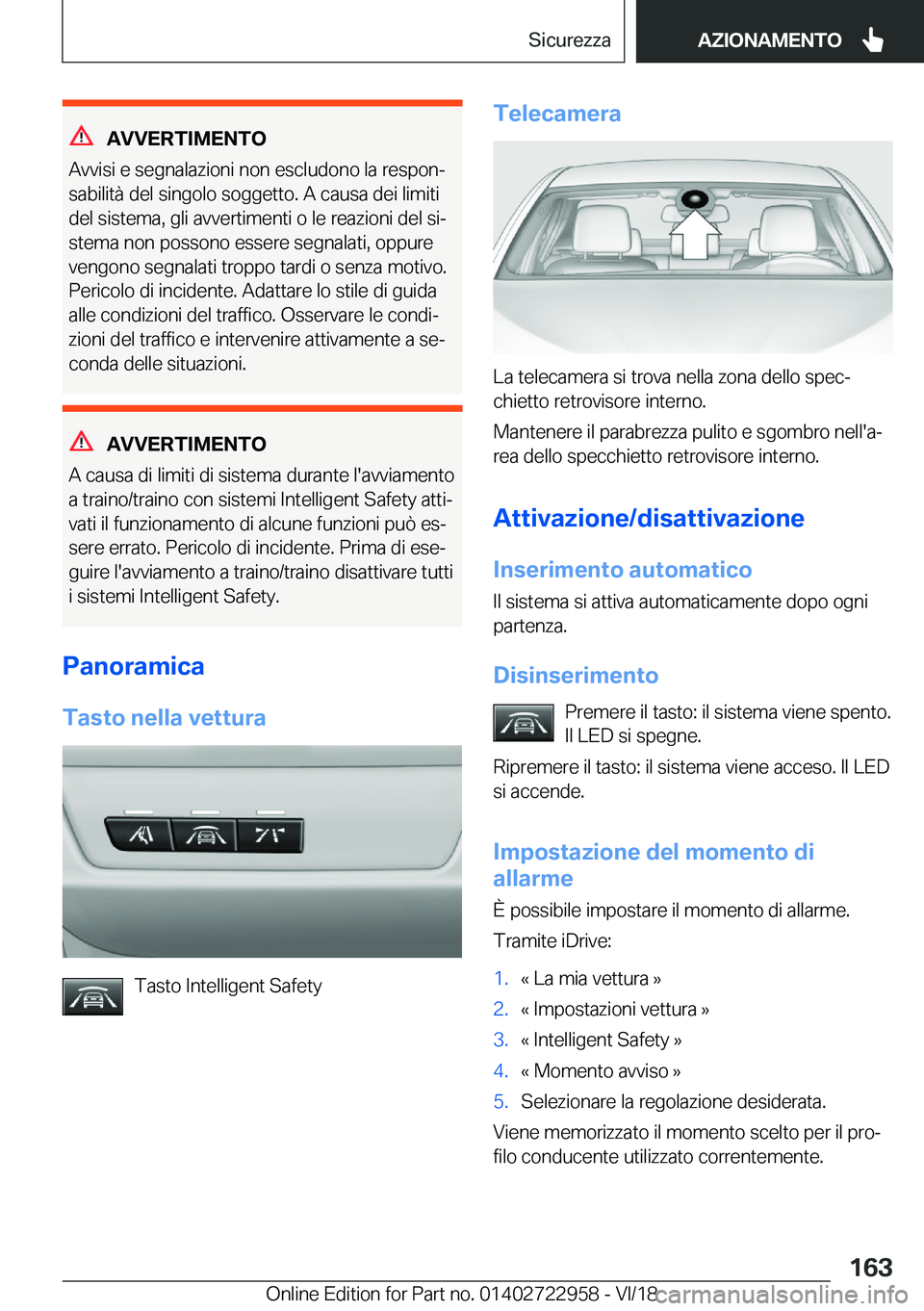 BMW M4 2019  Libretti Di Uso E manutenzione (in Italian) �A�V�V�E�R�T�I�M�E�N�T�O
�A�v�v�i�s�i��e��s�e�g�n�a�l�a�z�i�o�n�i��n�o�n��e�s�c�l�u�d�o�n�o��l�a��r�e�s�p�o�nª
�s�a�b�i�l�i�t�