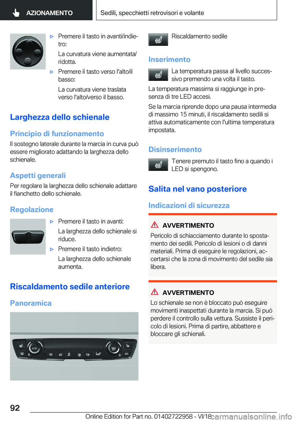 BMW M4 2019  Libretti Di Uso E manutenzione (in Italian) 'x�P�r�e�m�e�r�e��i�l��t�a�s�t�o��i�n��a�v�a�n�t�i�/�i�n�d�i�eª
�t�r�o�:
�L�a��c�u�r�v�a�t�u�r�a��v�i�e�n�e��a�u�m�e�n�t�a�t�a�/
�r�i�d�o�t�t�a�.'x�P�r�e�m�e�r�e��i�l��t�a�s�t�o��v