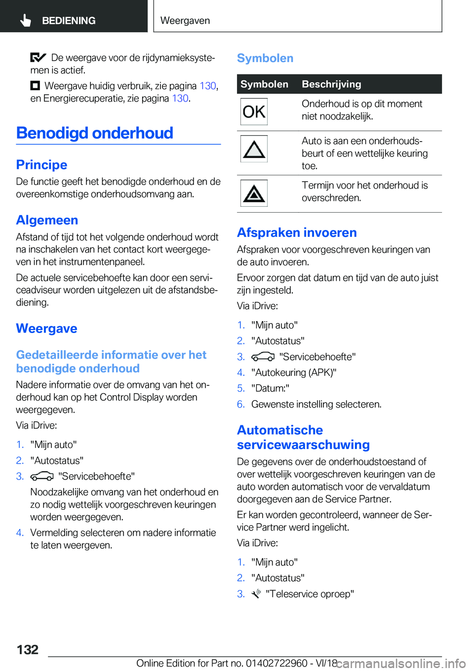 BMW M4 2019  Instructieboekjes (in Dutch) ���D�e��w�e�e�r�g�a�v�e��v�o�o�r��d�e��r�i�j�d�y�n�a�m�i�e�k�s�y�s�t�ej
�m�e�n��i�s��a�c�t�i�e�f�.
���W�e�e�r�g�a�v�e��h�u�i�d�i�g��v�e�r�b�r�u�i�k�,��z�i�e��p�a�g�i�n�a� �1�3�0�,
�e�n