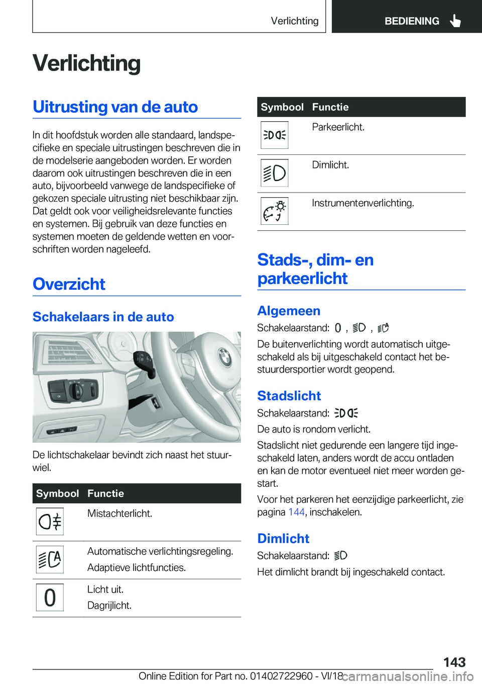 BMW M4 2019  Instructieboekjes (in Dutch) �V�e�r�l�i�c�h�t�i�n�g�U�i�t�r�u�s�t�i�n�g��v�a�n��d�e��a�u�t�o
�I�n��d�i�t��h�o�o�f�d�s�t�u�k��w�o�r�d�e�n��a�l�l�e��s�t�a�n�d�a�a�r�d�,��l�a�n�d�s�p�ej�c�i�f�i�e�k�e��e�n��s�p�e�c�i�a�l�