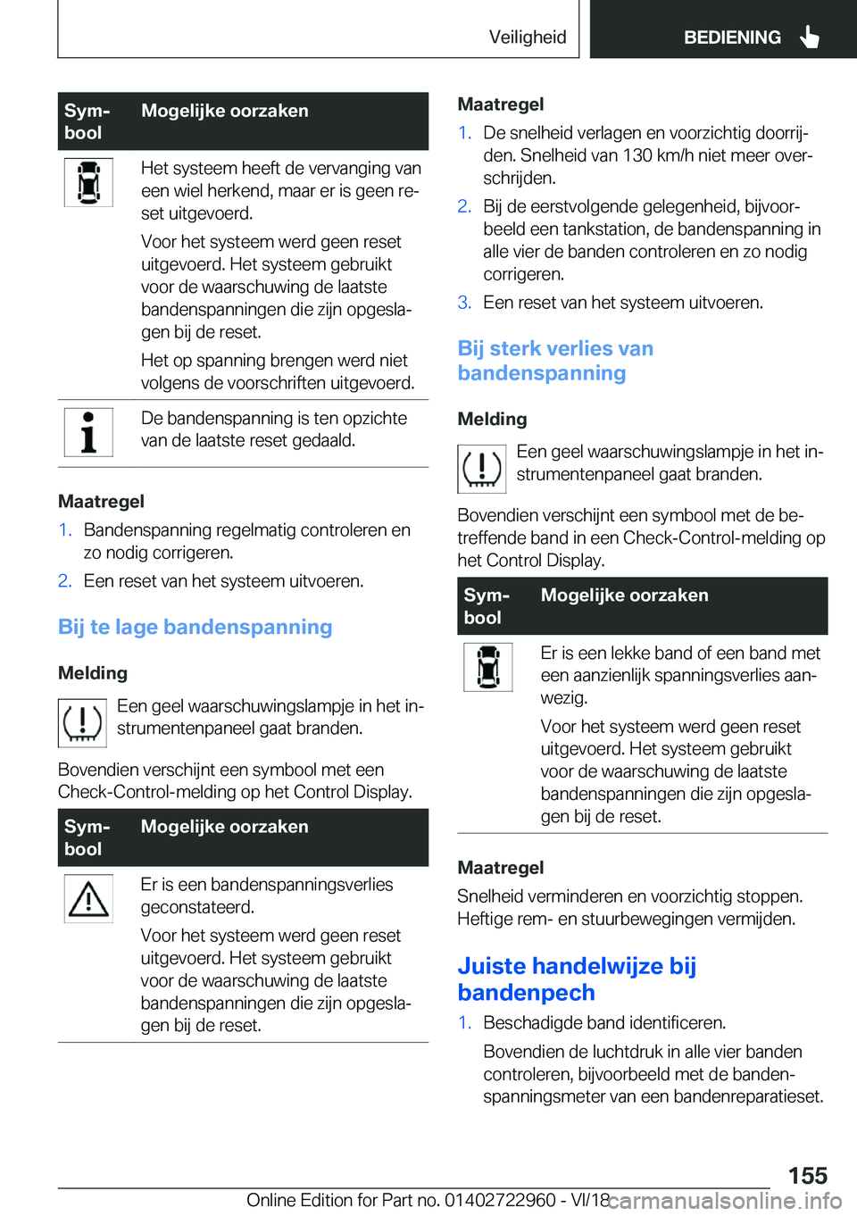 BMW M4 2019  Instructieboekjes (in Dutch) �S�y�mj
�b�o�o�l�M�o�g�e�l�i�j�k�e��o�o�r�z�a�k�e�n�H�e�t��s�y�s�t�e�e�m��h�e�e�f�t��d�e��v�e�r�v�a�n�g�i�n�g��v�a�n
�e�e�n��w�i�e�l��h�e�r�k�e�n�d�,��m�a�a�r��e�r��i�s��g�e�e�n��r�ej �