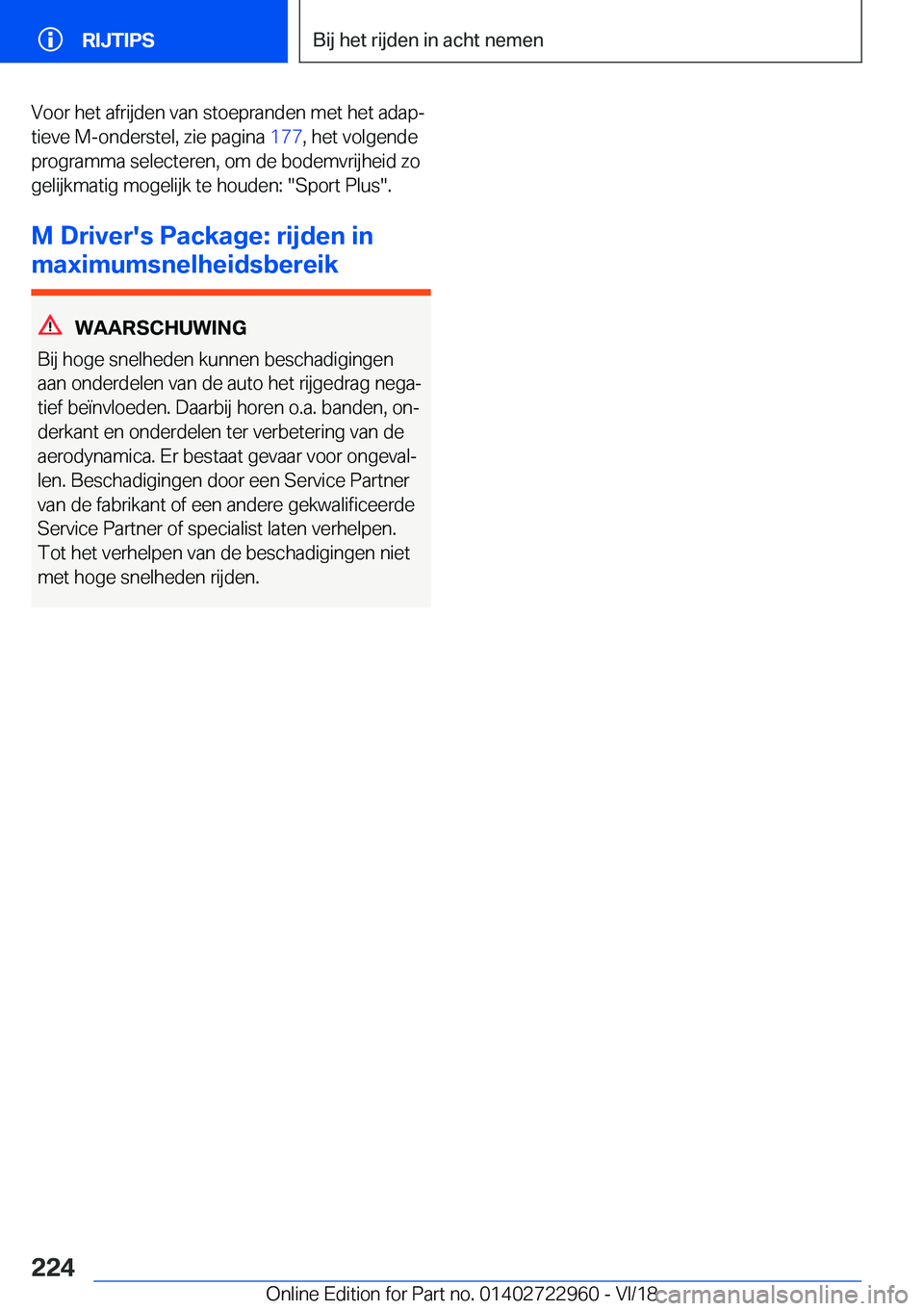 BMW M4 2019  Instructieboekjes (in Dutch) �V�o�o�r��h�e�t��a�f�r�i�j�d�e�n��v�a�n��s�t�o�e�p�r�a�n�d�e�n��m�e�t��h�e�t��a�d�a�pj
�t�i�e�v�e��M�-�o�n�d�e�r�s�t�e�l�,��z�i�e��p�a�g�i�n�a� �1�7�7�,��h�e�t��v�o�l�g�e�n�d�e
�p�r�o�g�