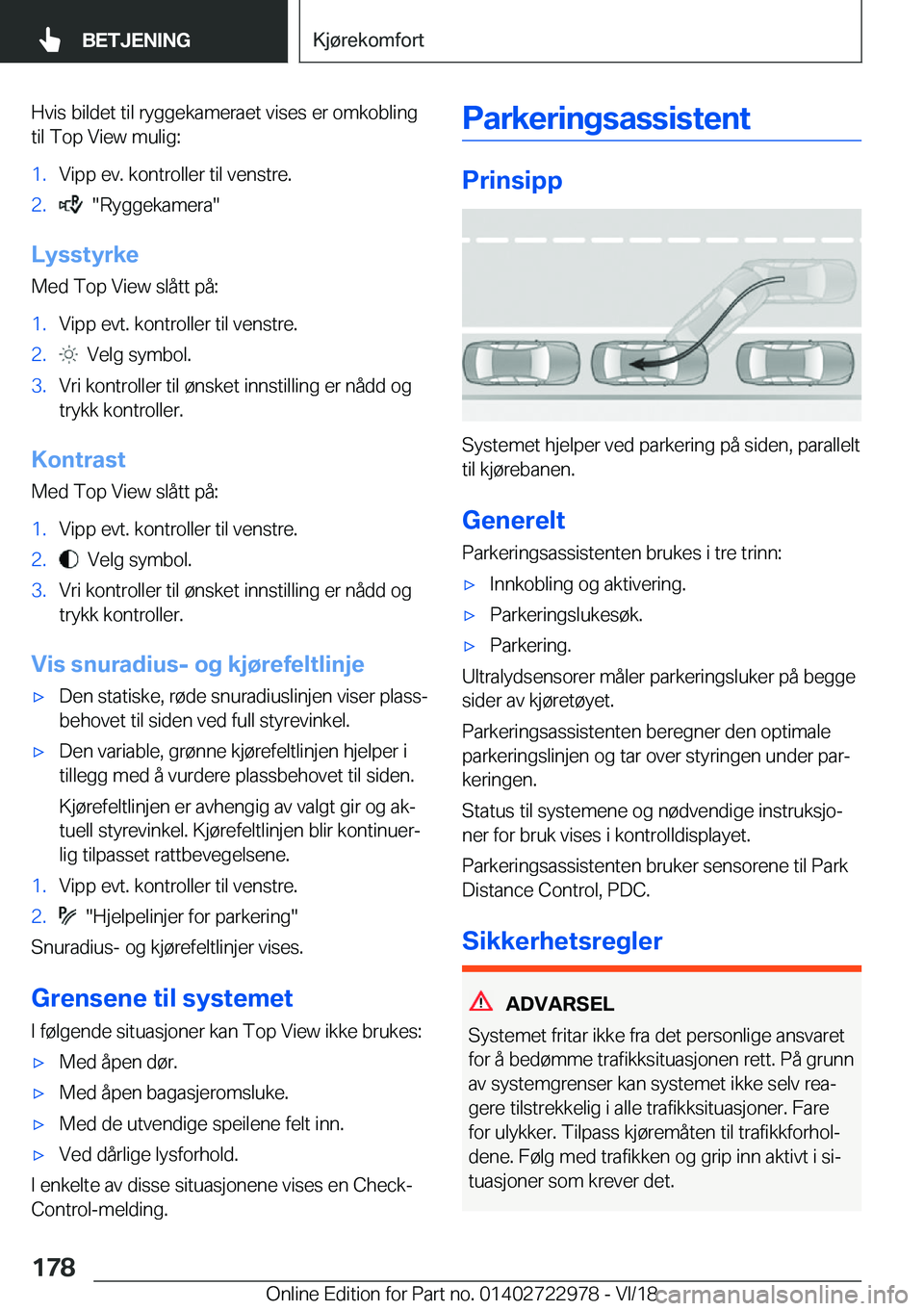 BMW M4 2019  InstruksjonsbØker (in Norwegian) �H�v�i�s��b�i�l�d�e�t��t�i�l��r�y�g�g�e�k�a�m�e�r�a�e�t��v�i�s�e�s��e�r��o�m�k�o�b�l�i�n�g
�t�i�l��T�o�p��V�i�e�w��m�u�l�i�g�:�1�.�V�i�p�p��e�v�.��k�o�n�t�r�o�l�l�e�r��t�i�l��v�e�n�s�t�r�