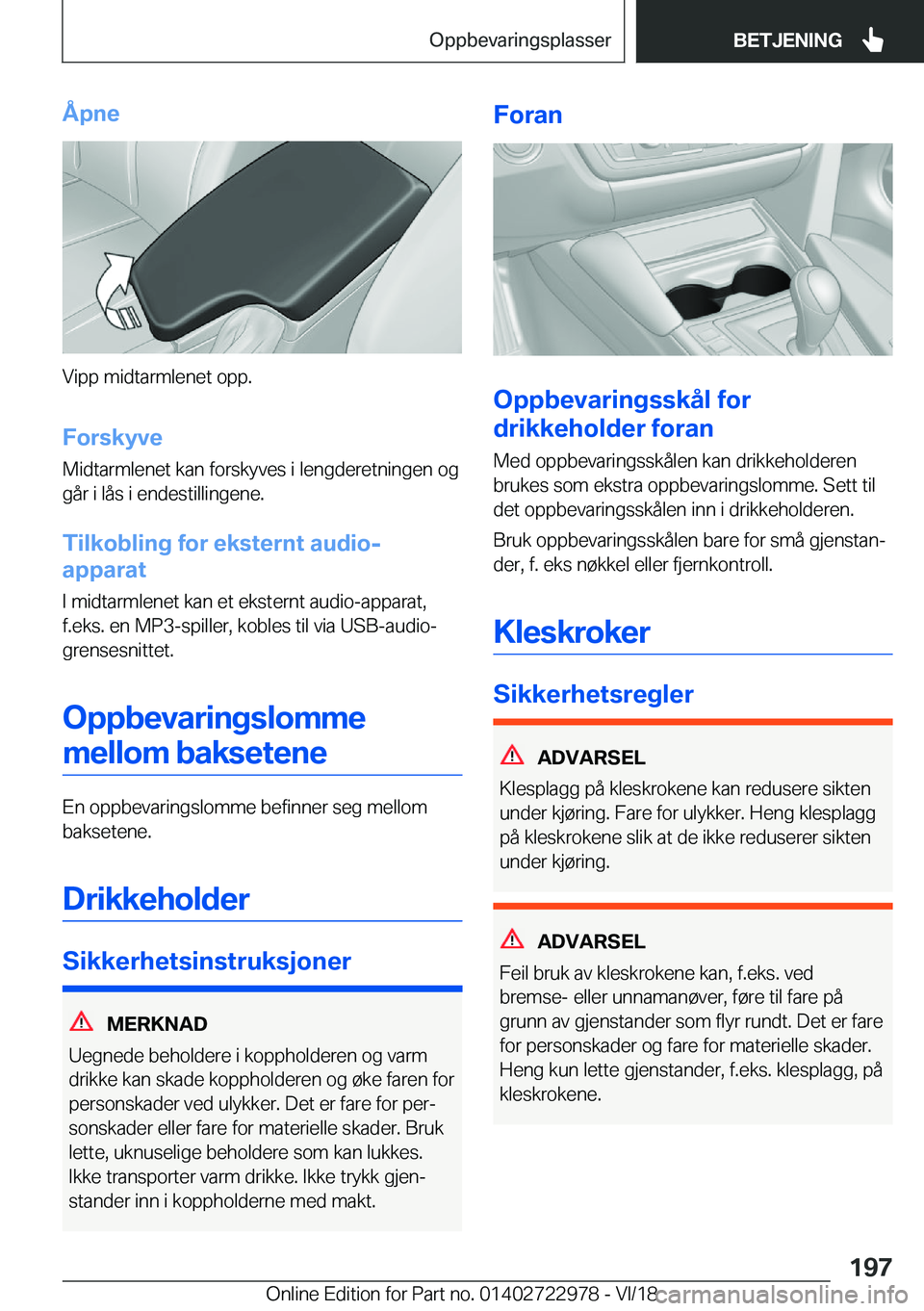 BMW M4 2019  InstruksjonsbØker (in Norwegian) �