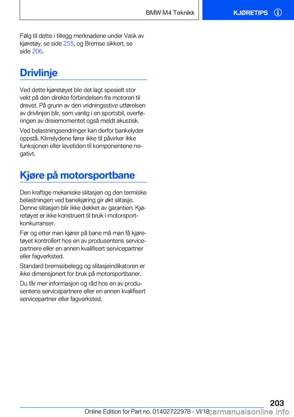 BMW M4 2019  InstruksjonsbØker (in Norwegian) �F�