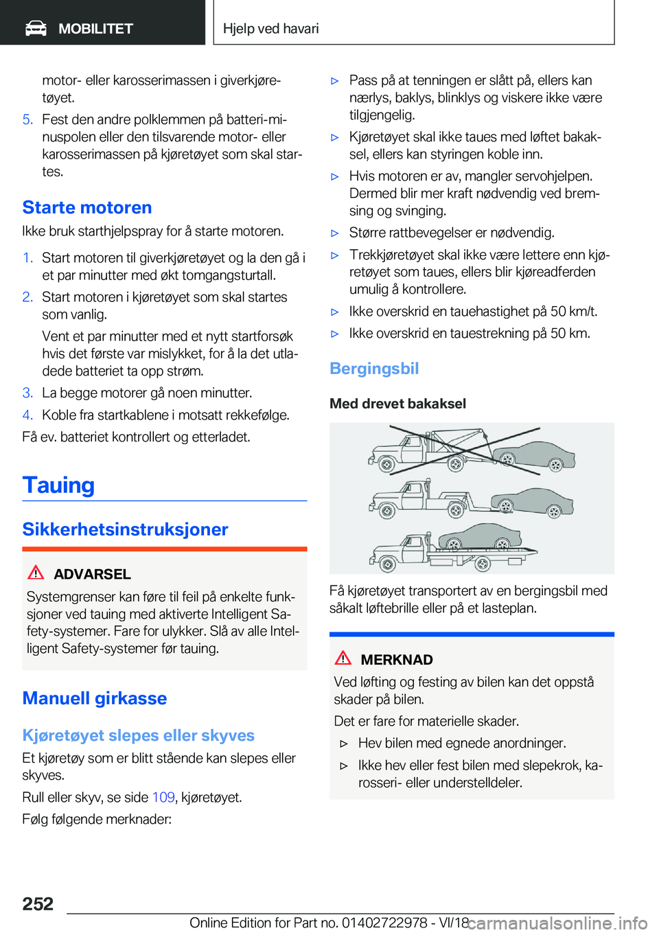 BMW M4 2019  InstruksjonsbØker (in Norwegian) �m�o�t�o�r�-��e�l�l�e�r��k�a�r�o�s�s�e�r�i�m�a�s�s�e�n��i��g�i�v�e�r�k�j�
