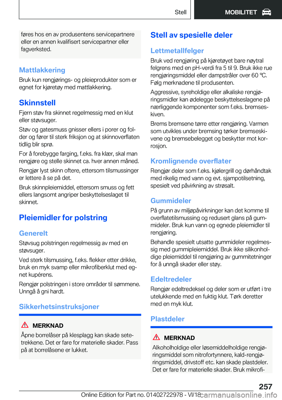 BMW M4 2019  InstruksjonsbØker (in Norwegian) �f�