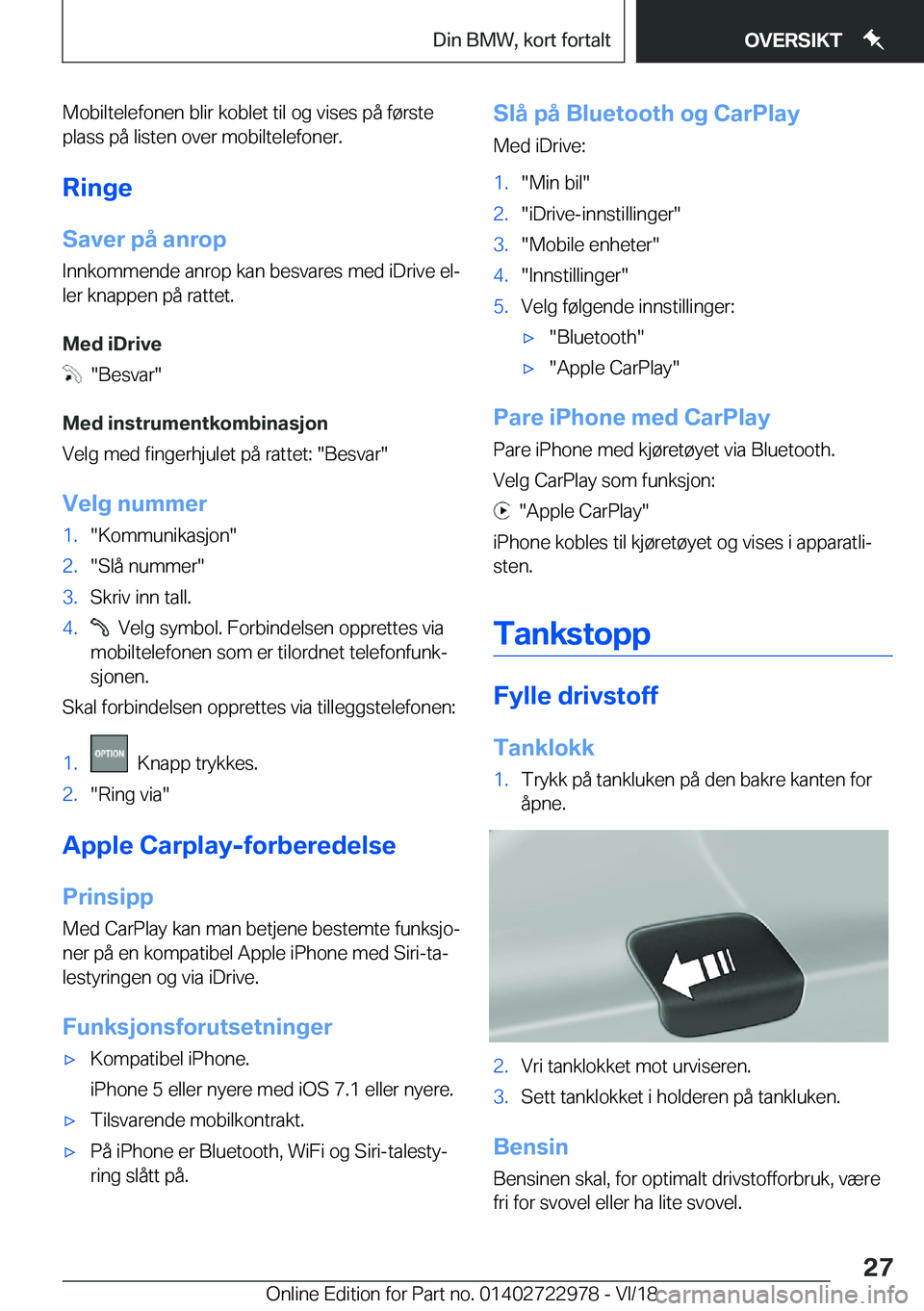BMW M4 2019  InstruksjonsbØker (in Norwegian) �M�o�b�i�l�t�e�l�e�f�o�n�e�n��b�l�i�r��k�o�b�l�e�t��t�i�l��o�g��v�i�s�e�s��p�å��f�