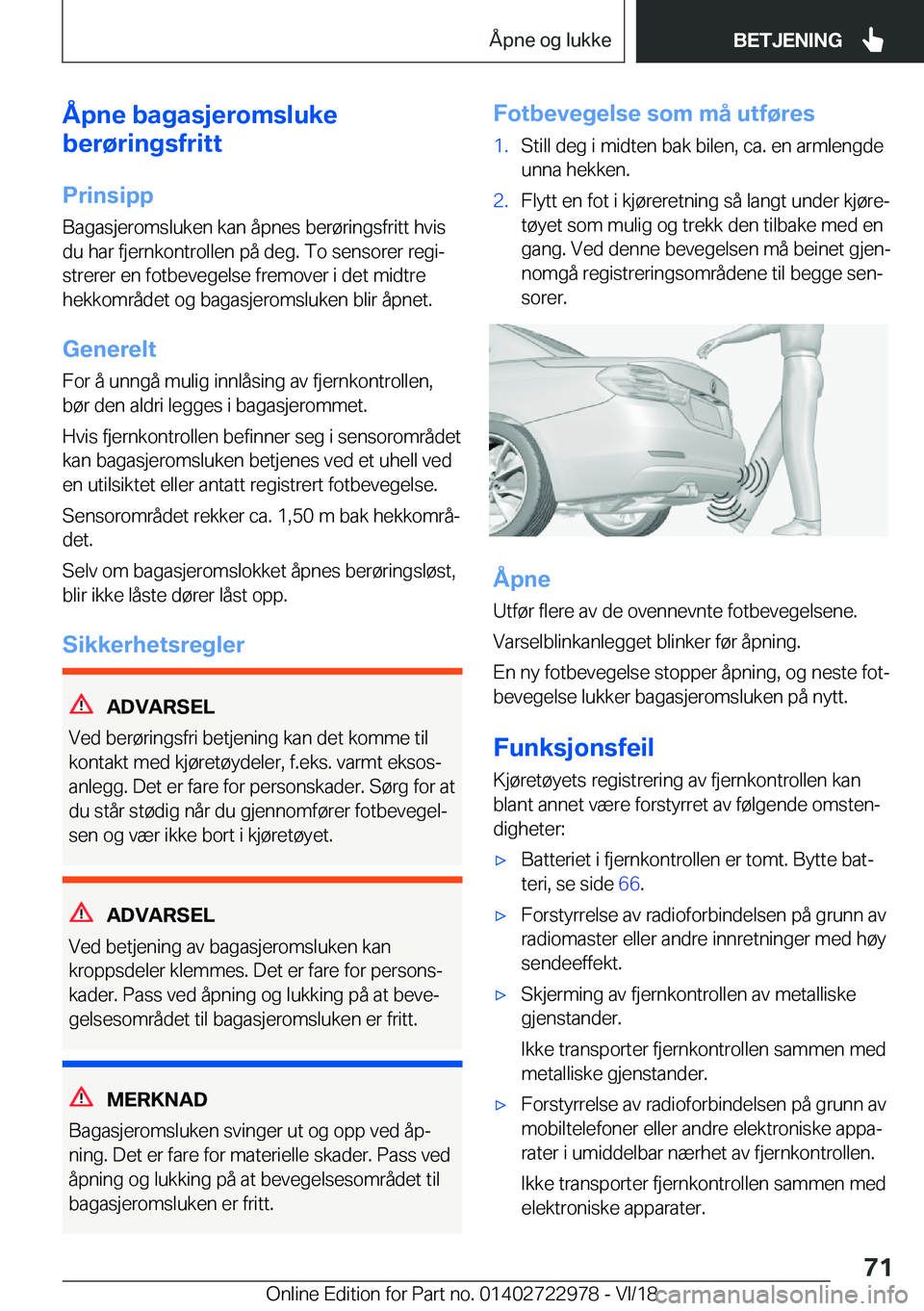 BMW M4 2019  InstruksjonsbØker (in Norwegian) �