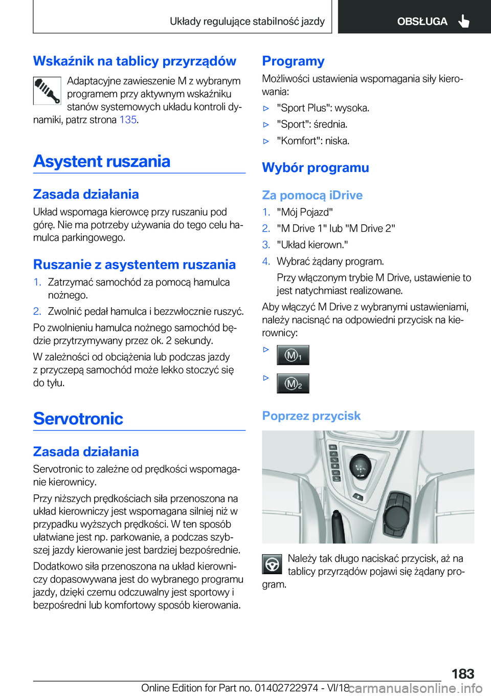 BMW M4 2019  Instrukcja obsługi (in Polish) �W�s�k�a7�n�i�k��n�a��t�a�b�l�i�c�y��p�r�z�y�r�z�ą�d�