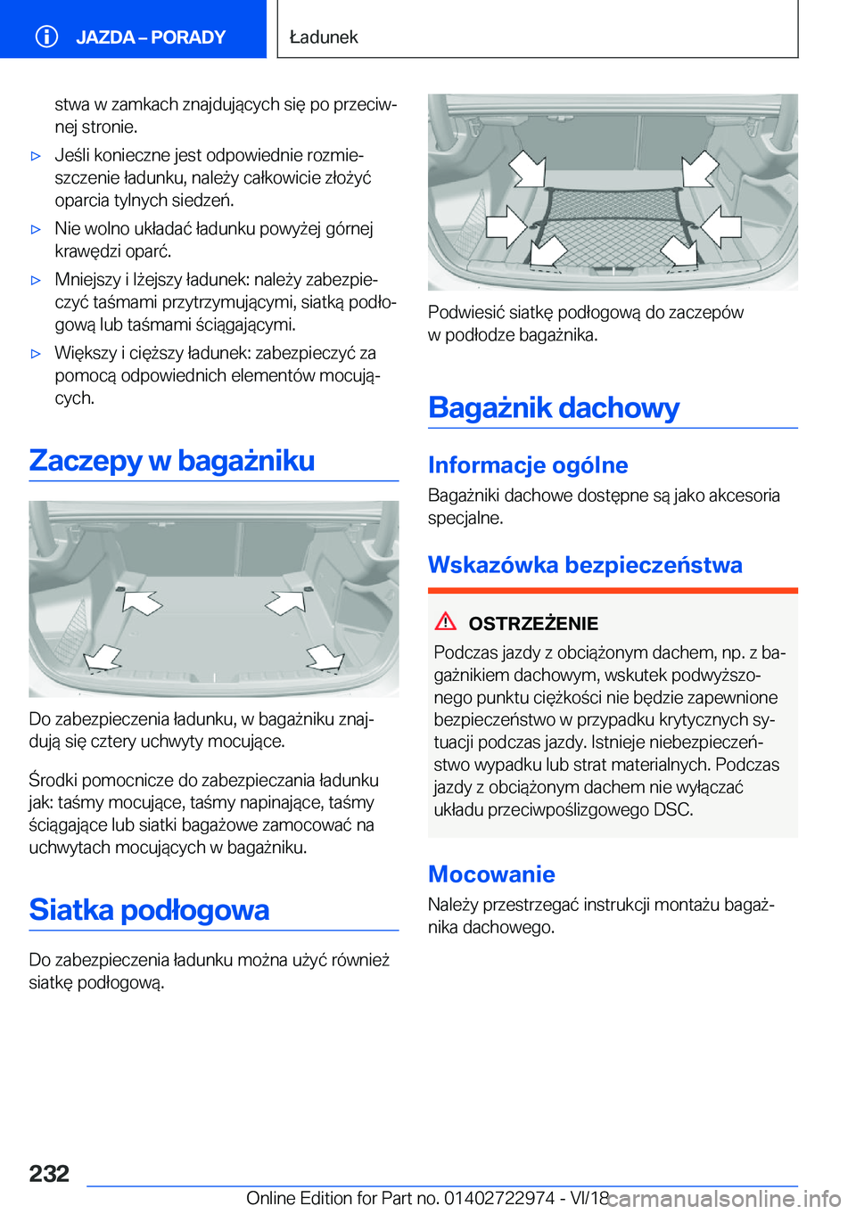 BMW M4 2019  Instrukcja obsługi (in Polish) �s�t�w�a��w��z�a�m�k�a�c�h��z�n�a�j�d�u�j�