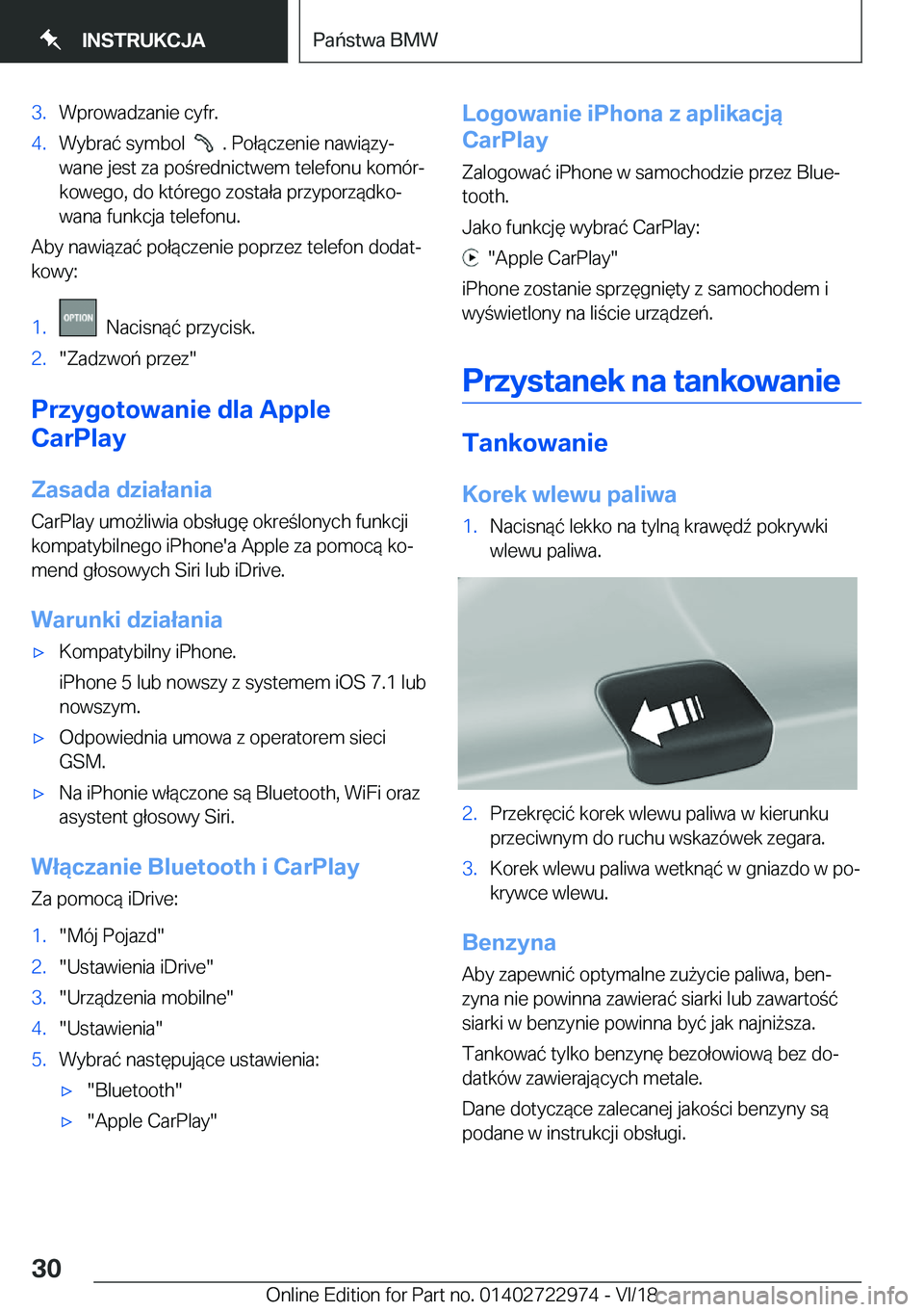 BMW M4 2019  Instrukcja obsługi (in Polish) �3�.�W�p�r�o�w�a�d�z�a�n�i�e��c�y�f�r�.�4�.�W�y�b�r�a�