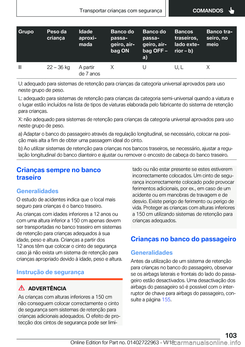 BMW M4 2019  Manual do condutor (in Portuguese) �G�r�u�p�o�P�e�s�o��d�a
�c�r�i�a�n�