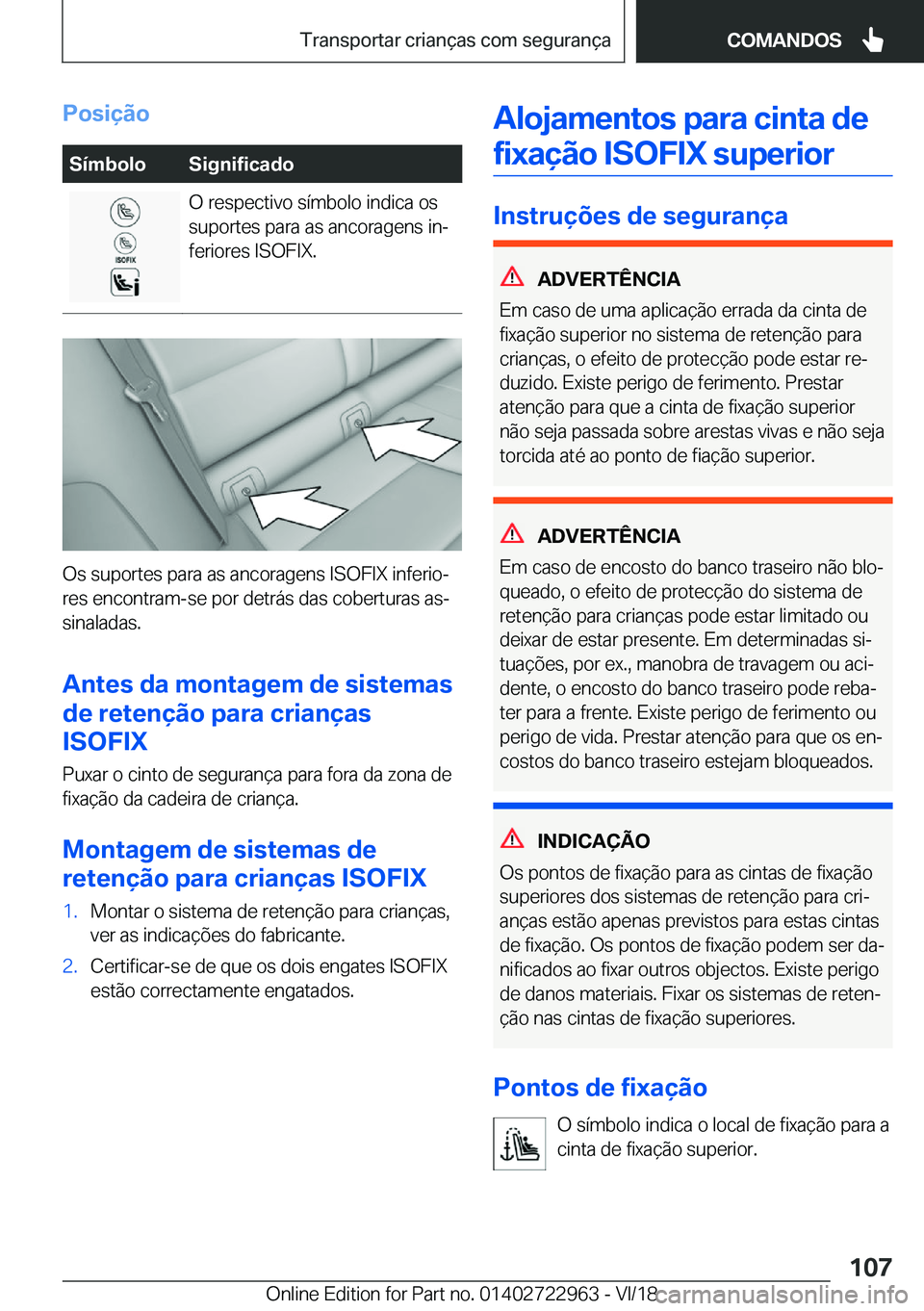 BMW M4 2019  Manual do condutor (in Portuguese) �P�o�s�i�