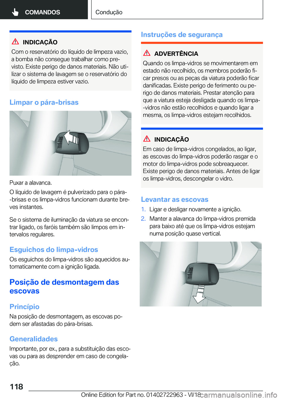 BMW M4 2019  Manual do condutor (in Portuguese) �I�N�D�I�C�A�