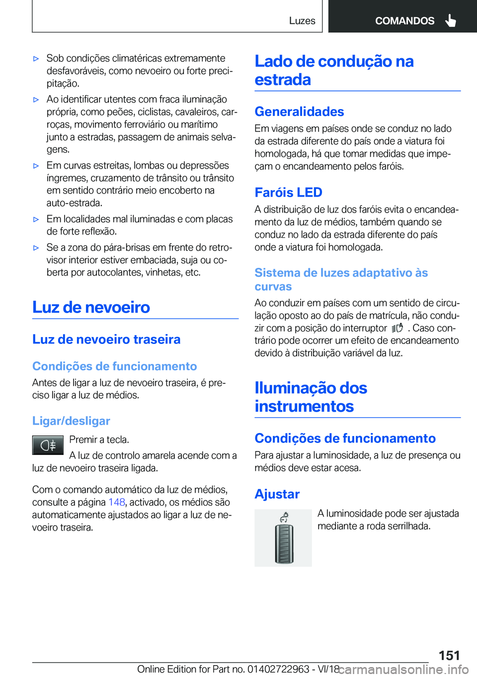 BMW M4 2019  Manual do condutor (in Portuguese) 'x�S�o�b��c�o�n�d�i�