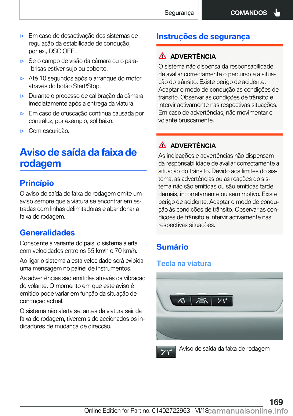 BMW M4 2019  Manual do condutor (in Portuguese) 'x�E�m��c�a�s�o��d�e��d�e�s�a�c�t�i�v�a�