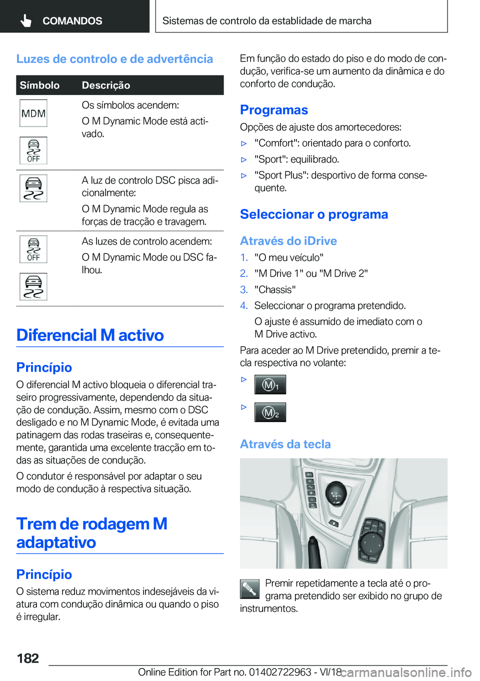 BMW M4 2019  Manual do condutor (in Portuguese) �L�u�z�e�s��d�e��c�o�n�t�r�o�l�o��e��d�e��a�d�v�e�r�t�ê�n�c�i�a�S�