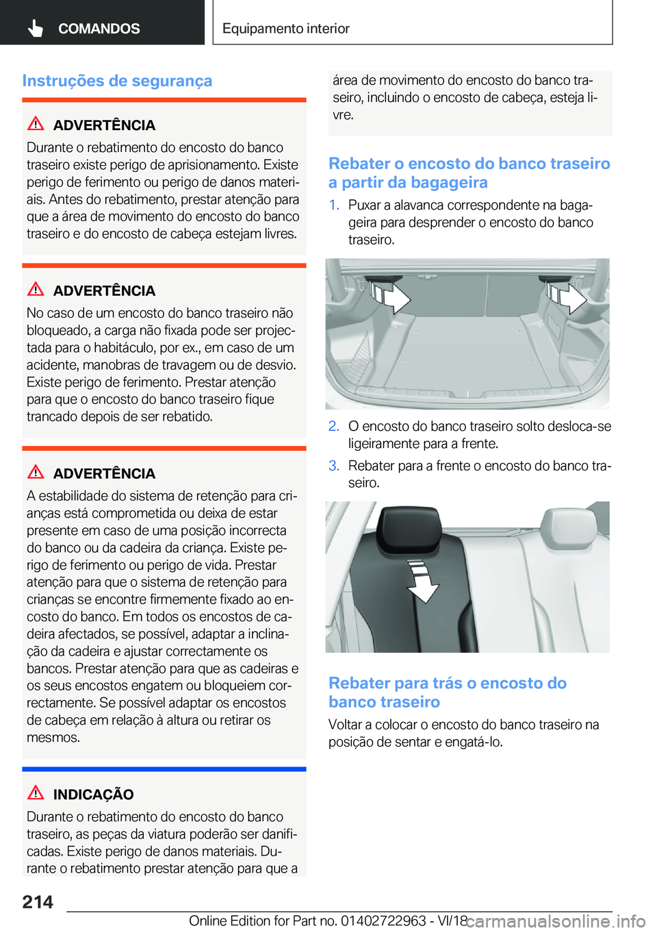 BMW M4 2019  Manual do condutor (in Portuguese) �I�n�s�t�r�u�
