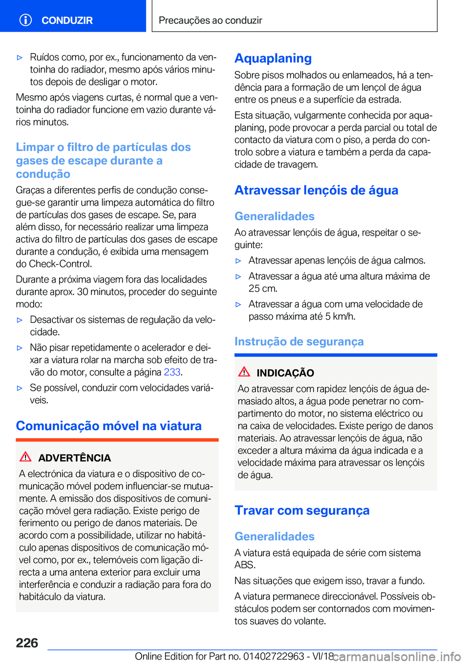 BMW M4 2019  Manual do condutor (in Portuguese) 'x�R�u�