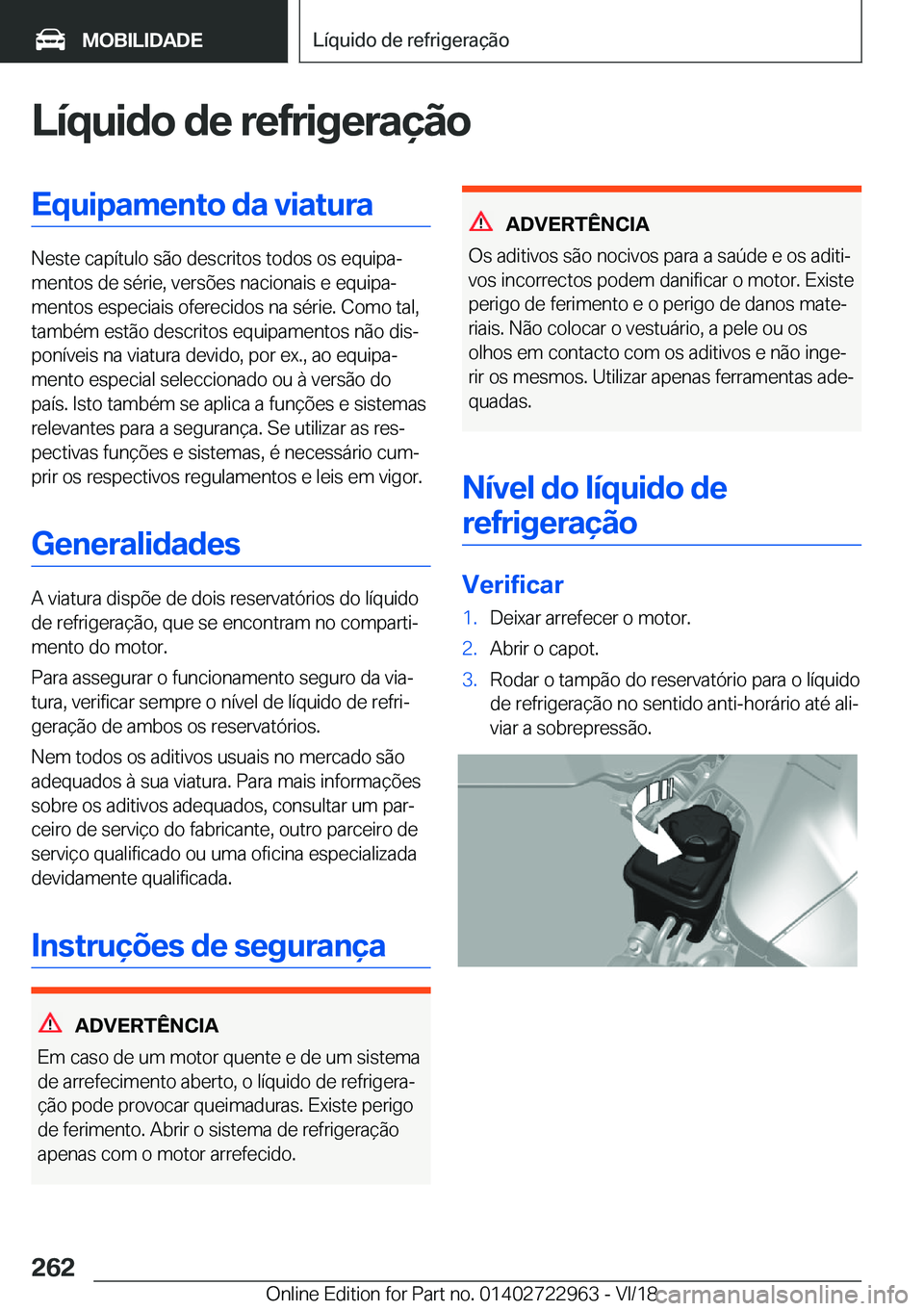BMW M4 2019  Manual do condutor (in Portuguese) �L�