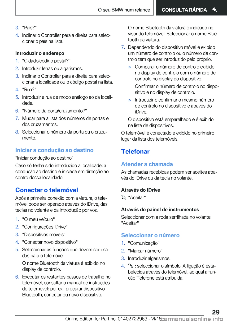 BMW M4 2019  Manual do condutor (in Portuguese) �3�.��P�a�