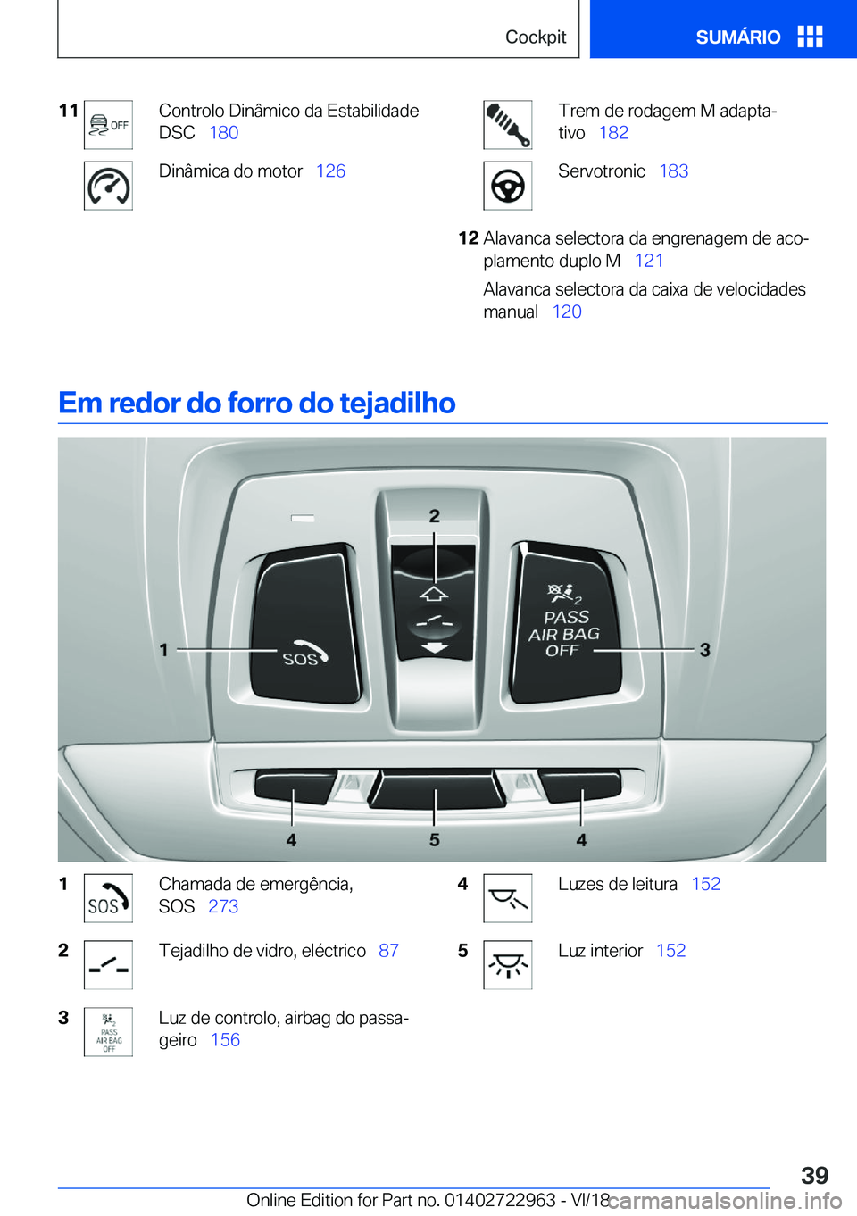 BMW M4 2019  Manual do condutor (in Portuguese) �1�1�C�o�n�t�r�o�l�o��D�i�n�â�m�i�c�o��d�a��E�s�t�a�b�i�l�i�d�a�d�e
�D�S�C\_ �1�8�0�D�i�n�â�m�i�c�a��d�o��m�o�t�o�r\_ �1�2�6�T�r�e�m��d�e��r�o�d�a�g�e�m��M��a�d�a�p�t�aª
�t�i�v�o\_ 