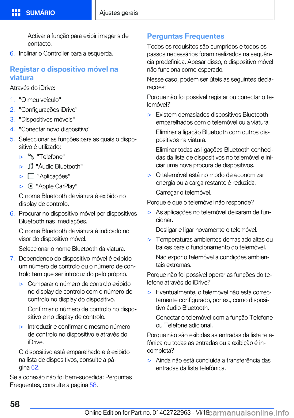 BMW M4 2019  Manual do condutor (in Portuguese) �A�c�t�i�v�a�r��a��f�u�n�