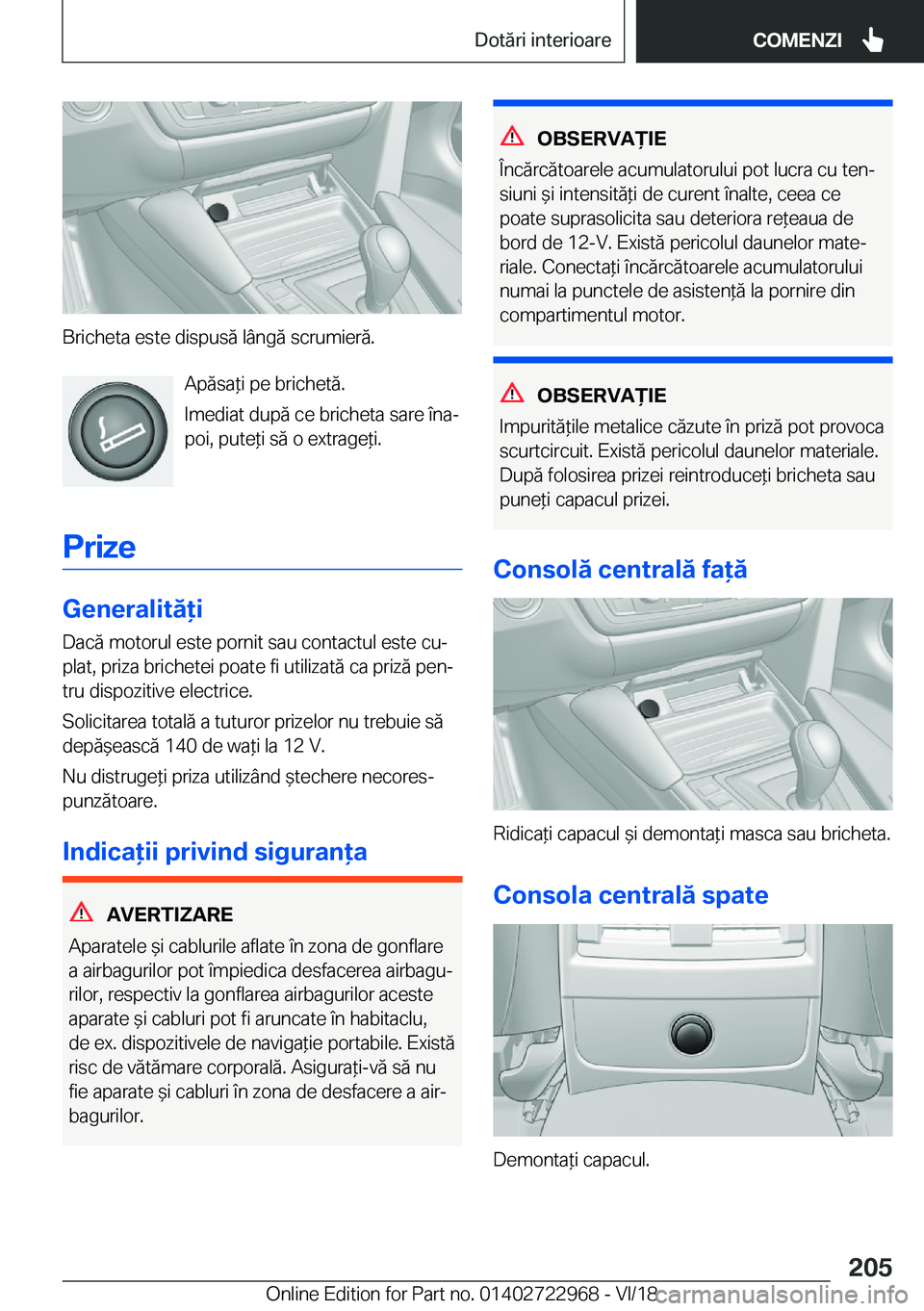 BMW M4 2019  Ghiduri De Utilizare (in Romanian) �B�r�i�c�h�e�t�a��e�s�t�e��d�i�s�p�u�s�