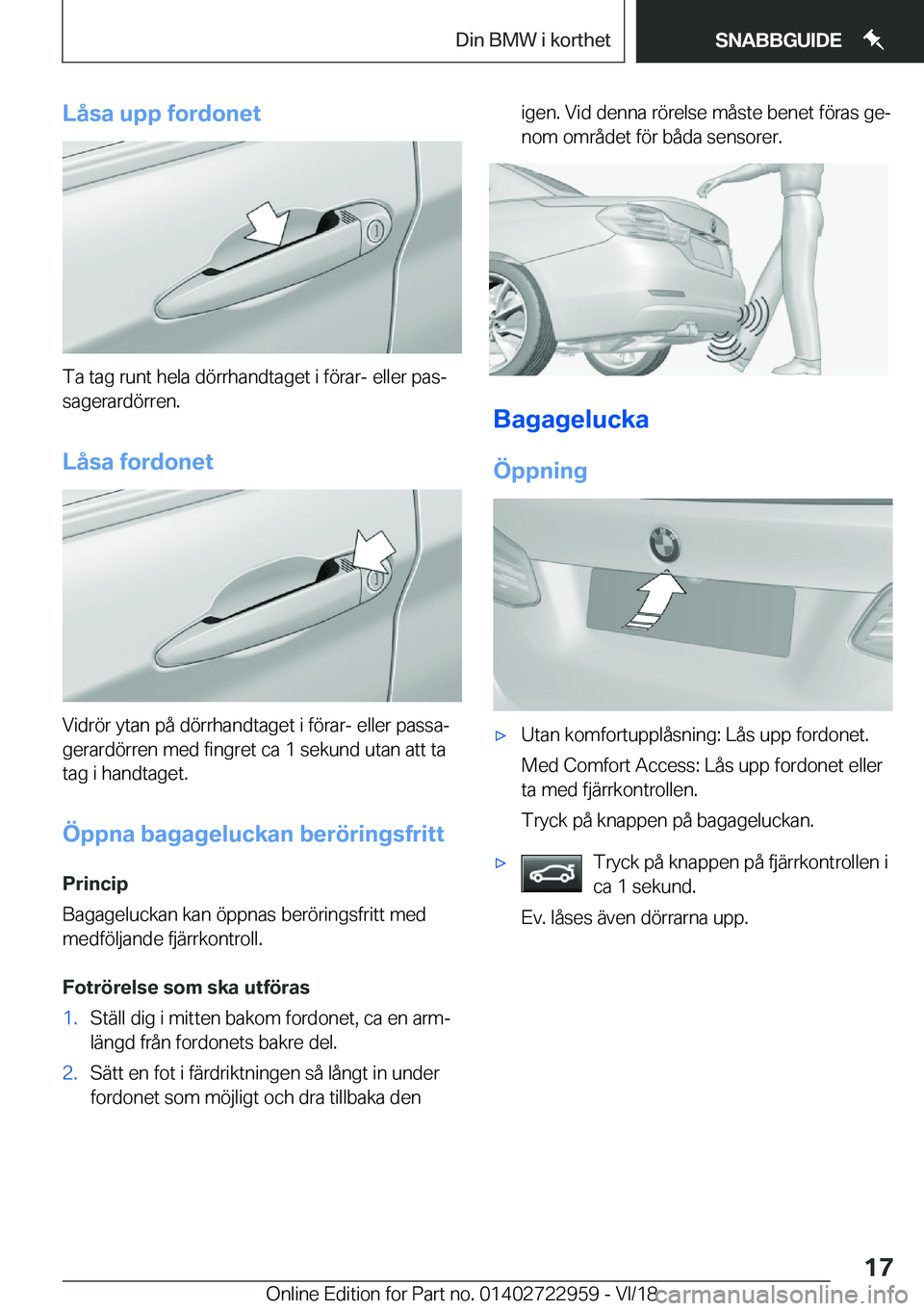 BMW M4 2019  InstruktionsbÖcker (in Swedish) �L�å�s�a��u�p�p��f�o�r�d�o�n�e�t
�T�a��t�a�g��r�u�n�t��h�e�l�a��d�