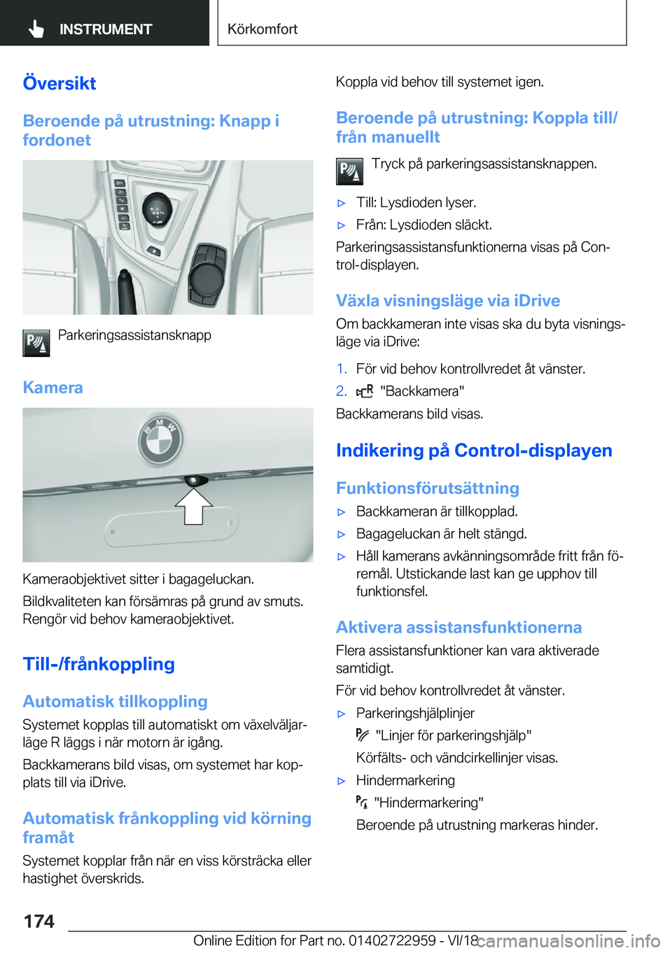 BMW M4 2019  InstruktionsbÖcker (in Swedish) �