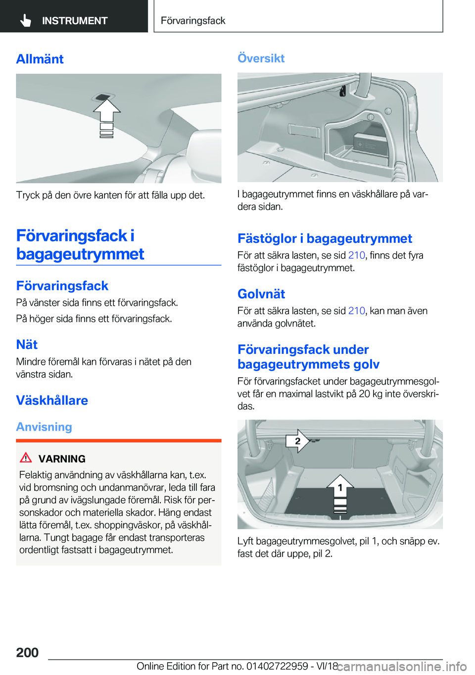 BMW M4 2019  InstruktionsbÖcker (in Swedish) �A�l�l�m�ä�n�t
�T�r�y�c�k��p�å��d�e�n��