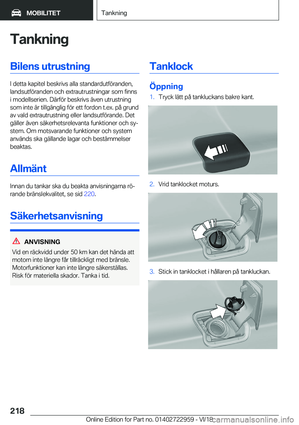 BMW M4 2019  InstruktionsbÖcker (in Swedish) �T�a�n�k�n�i�n�g�B�i�l�e�n�s��u�t�r�u�s�t�n�i�n�g
�I��d�e�t�t�a��k�a�p�i�t�e�l��b�e�s�k�r�i�v�s��a�l�l�a��s�t�a�n�d�a�r�d�u�t�f�