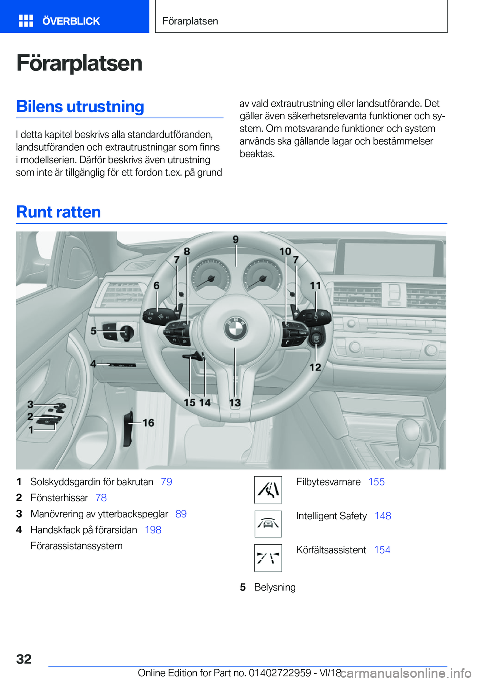 BMW M4 2019  InstruktionsbÖcker (in Swedish) �F�