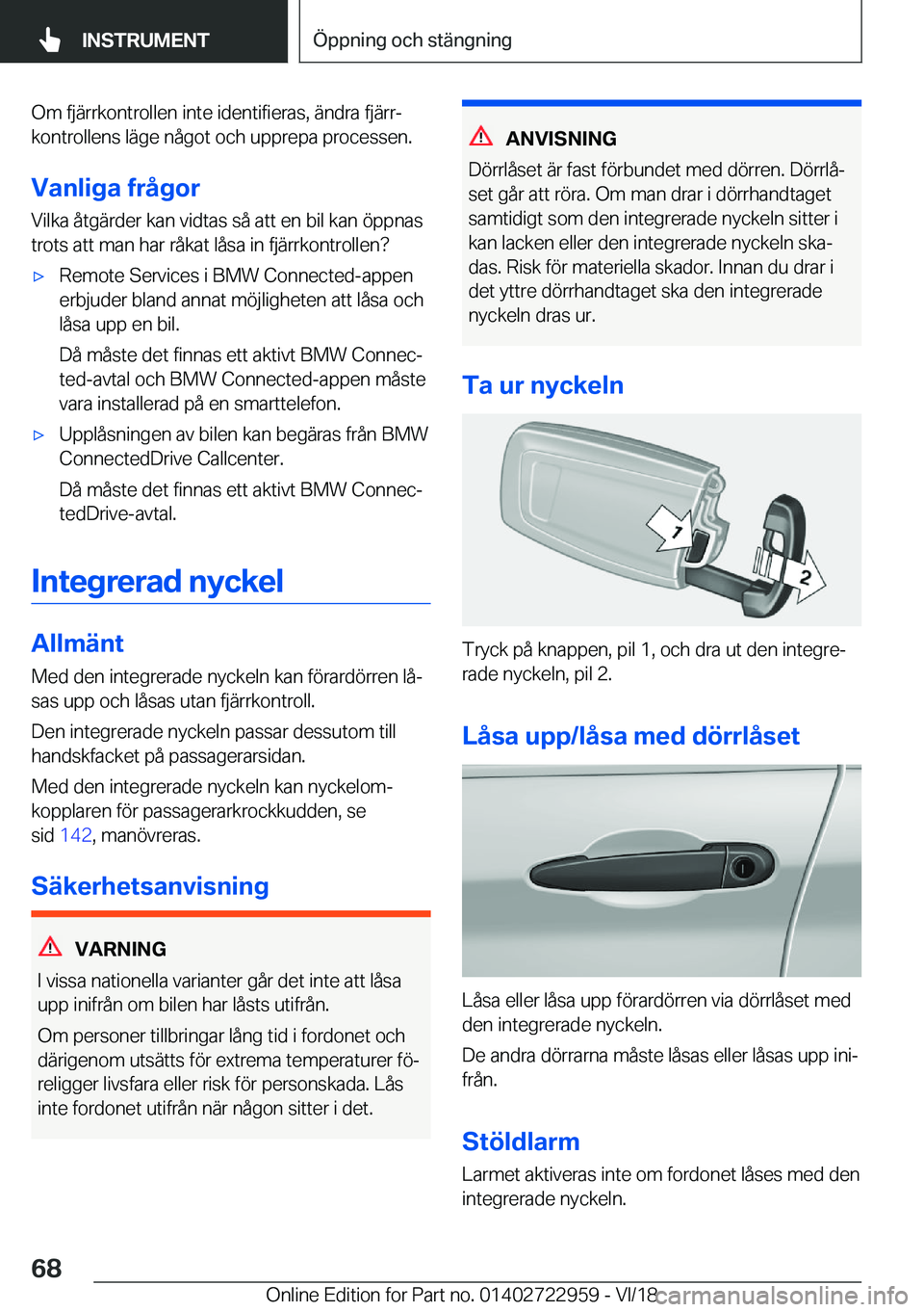 BMW M4 2019  InstruktionsbÖcker (in Swedish) �O�m��f�j�ä�r�r�k�o�n�t�r�o�l�l�e�n��i�n�t�e��i�d�e�n�t�i�f�i�e�r�a�s�,��ä�n�d�r�a��f�j�ä�r�rj�k�o�n�t�r�o�l�l�e�n�s��l�ä�g�e��n�å�g�o�t��o�c�h��u�p�p�r�e�p�a��p�r�o�c�e�s�s�e�n�.
�V�a